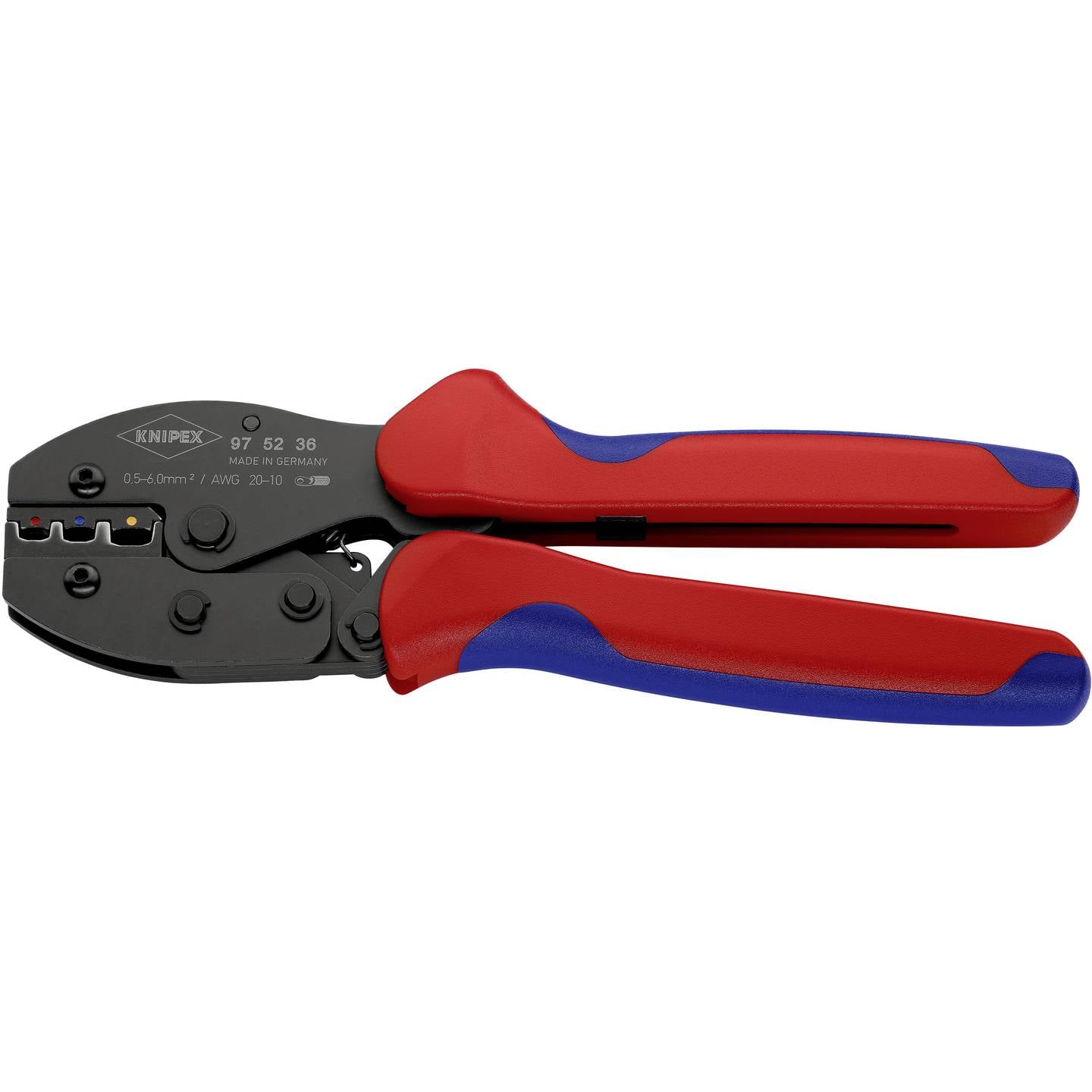 Knipex Crimpzange PreciForce 97 52 36 für isolierte Kabelschuhe 0,5-6mm² 220mm - 4003773051893