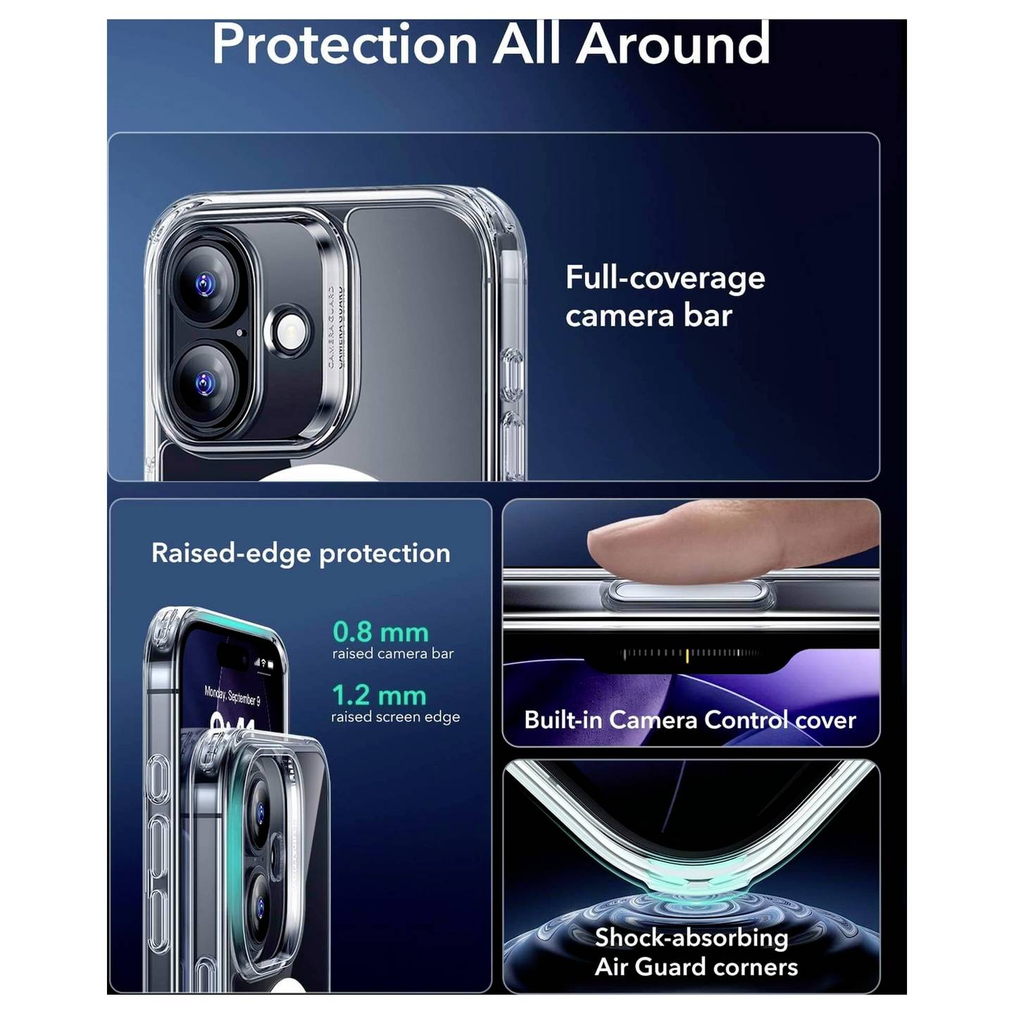 ESR Case für Apple iPhone 17 Transparent MagSafe Schutzhülle Displayschutz - 4894240288566