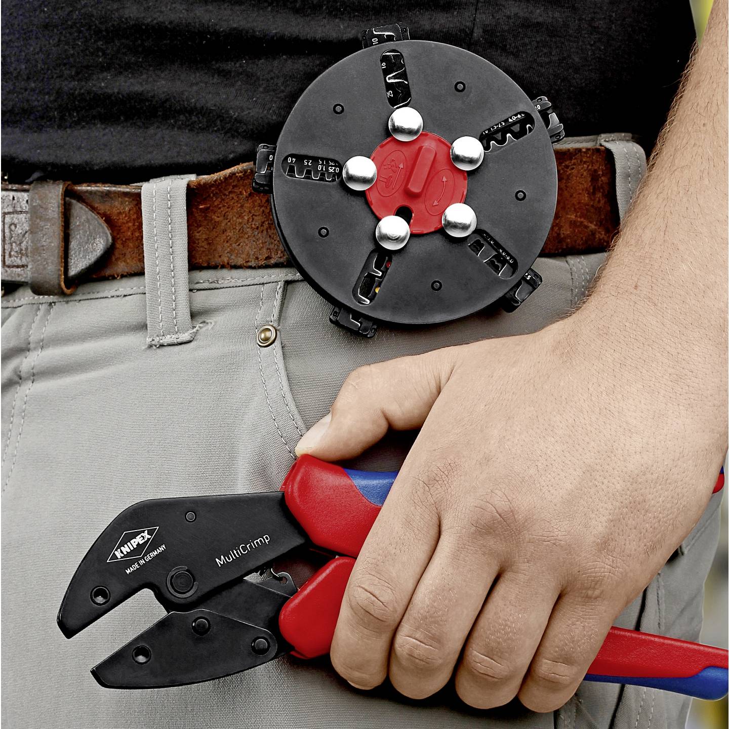 Knipex Crimpzange MultiCrimp 97 33 01 für unisolierte Steckverbinder 250mm 770g - 4003773066927