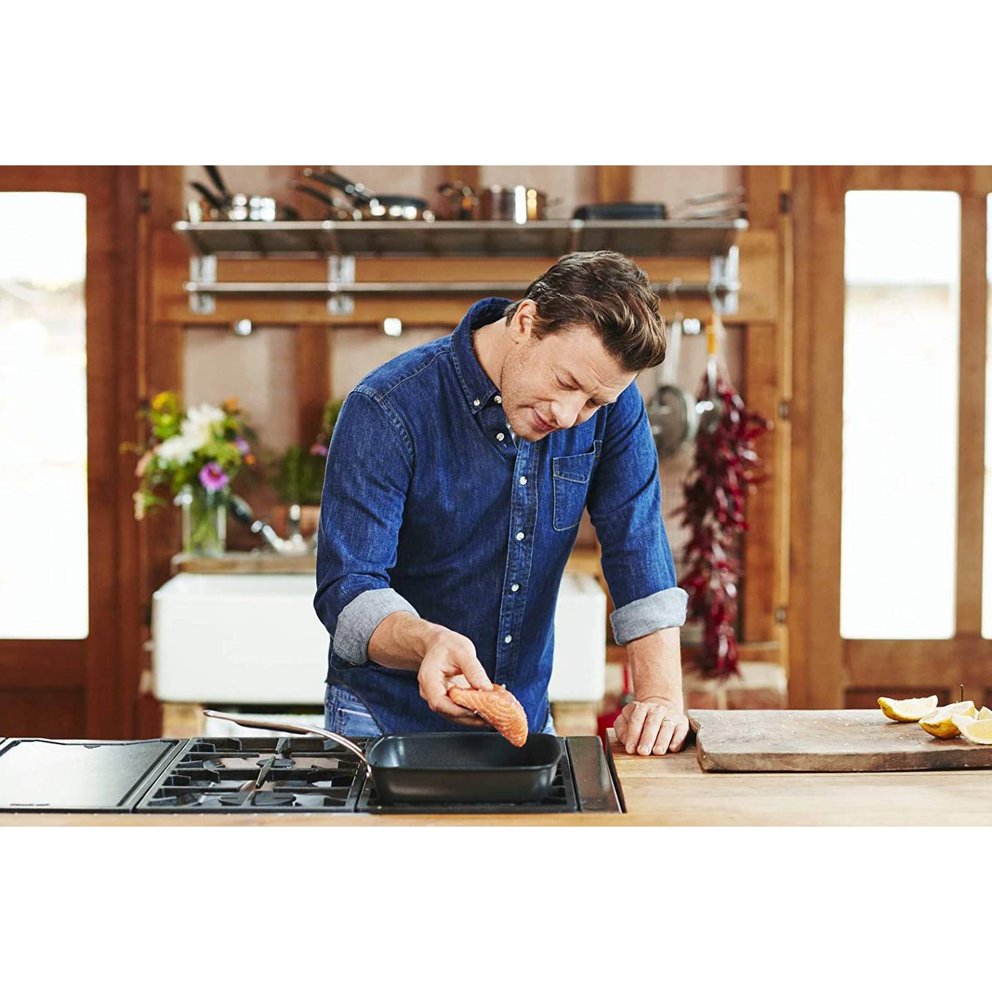 Tefal Grillpfanne Guss Alu 23x27cm Bratpfanne schwarz Handtuchheizkörper stabil - 3168430244276