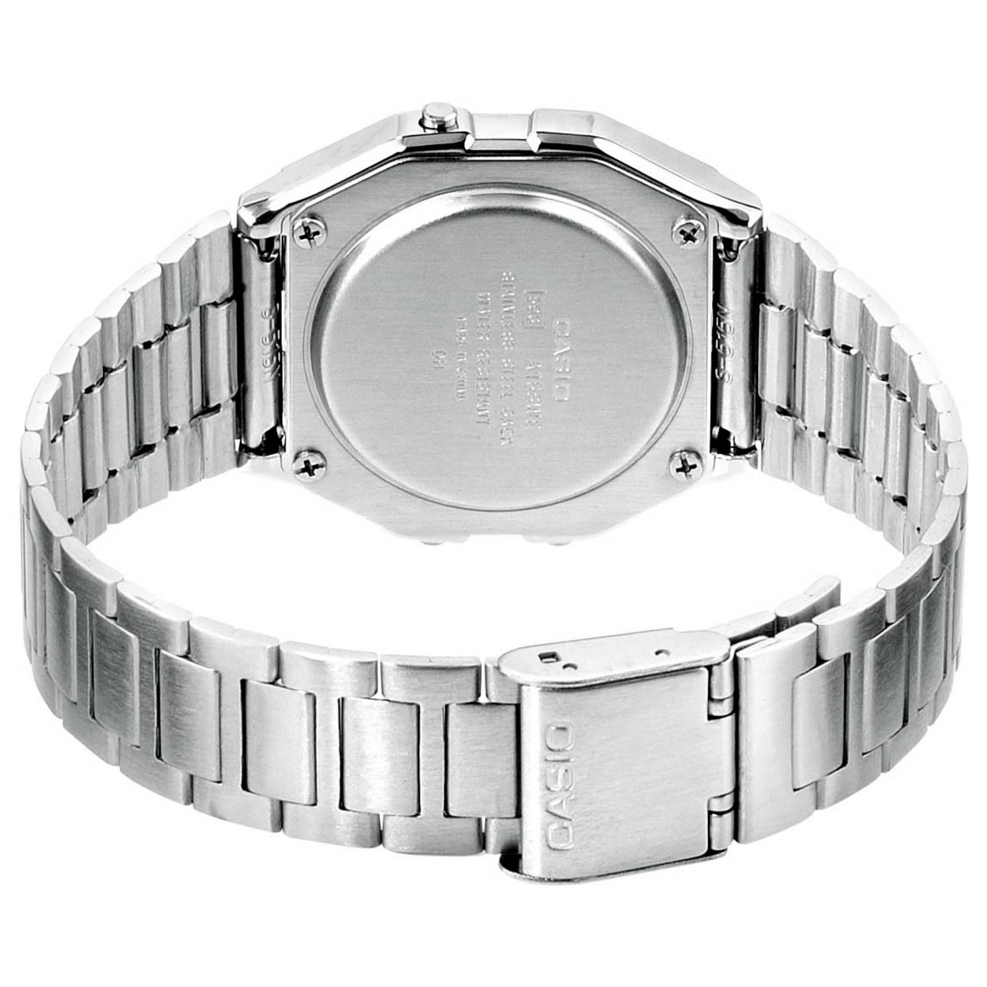 Casio Armbanduhr A158WEA-1AEF Digitaluhr Edelstahlarmband silber 48g - 4971850944386