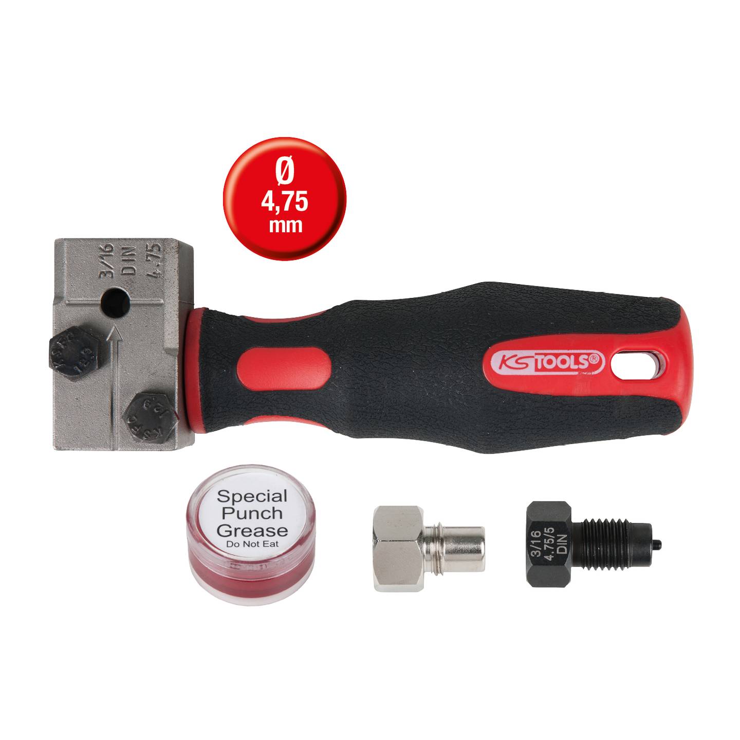 KS Tools Universal-Bremsleitungs-Bördelgerät FLAREFIXeco 4,75mm 4tlg Set - 4042146694886