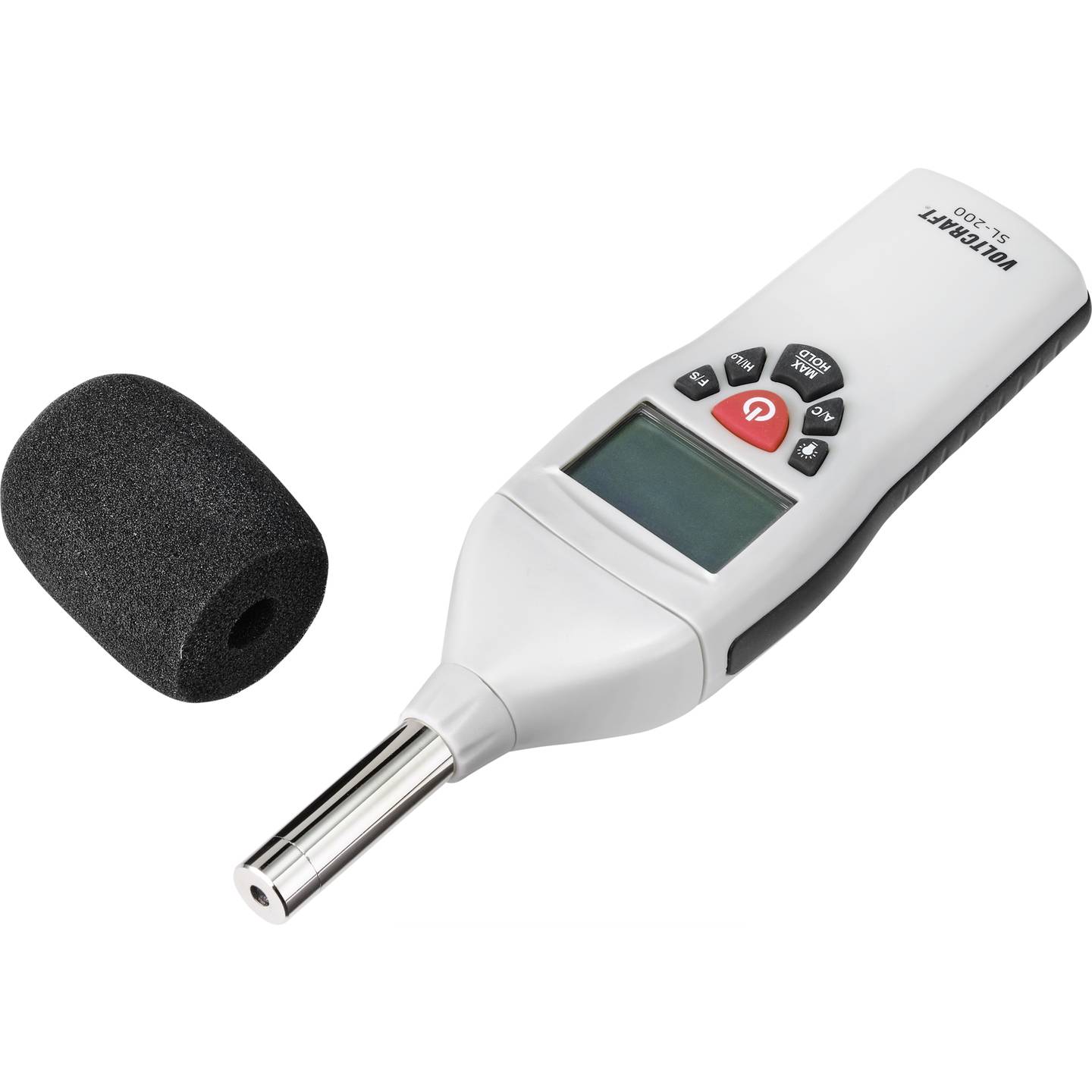 Voltcraft SL-200 Schallpegelmessgerät digital 30-130 dB 31.5-8 kHz Windschutz - 4016138519730