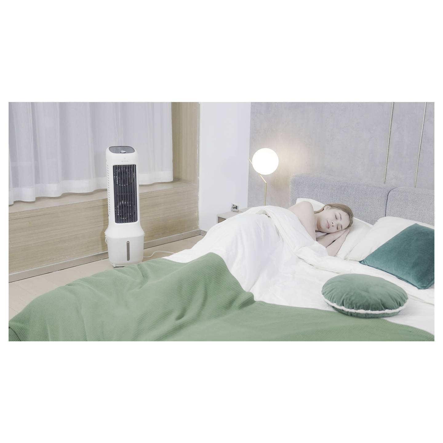 Be Cool Luftkühler 38W App gesteuert 10L Wassertank Fernbedienung weiß 279x309mm - 9005151008418