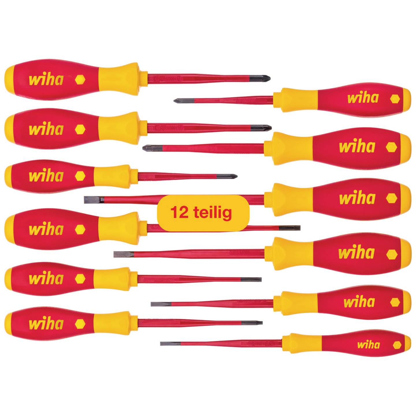 Wiha Schraubendreher Set VDE 12tlg. slimFix Handwerkzeug für spannungsführende - 4010995410032