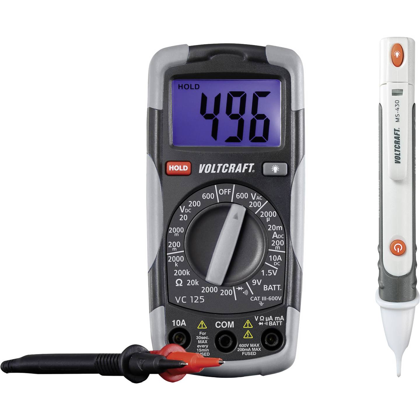 voltcraft Hand-Multimeter digital DT-TEST-KIT 150 Kalibriert: Werksstandard - 4016138917819
