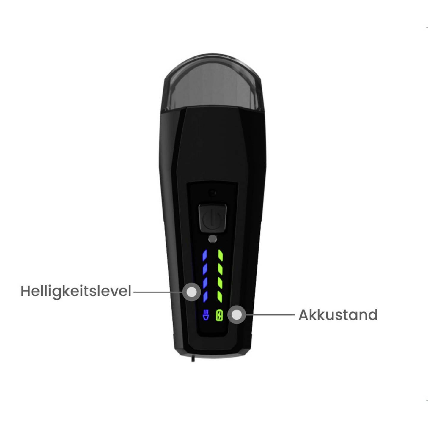 FISCHER Fahrrad-Scheinwerfer LED 110 Lux akkubetrieben Universalhalterung - 4017566007790