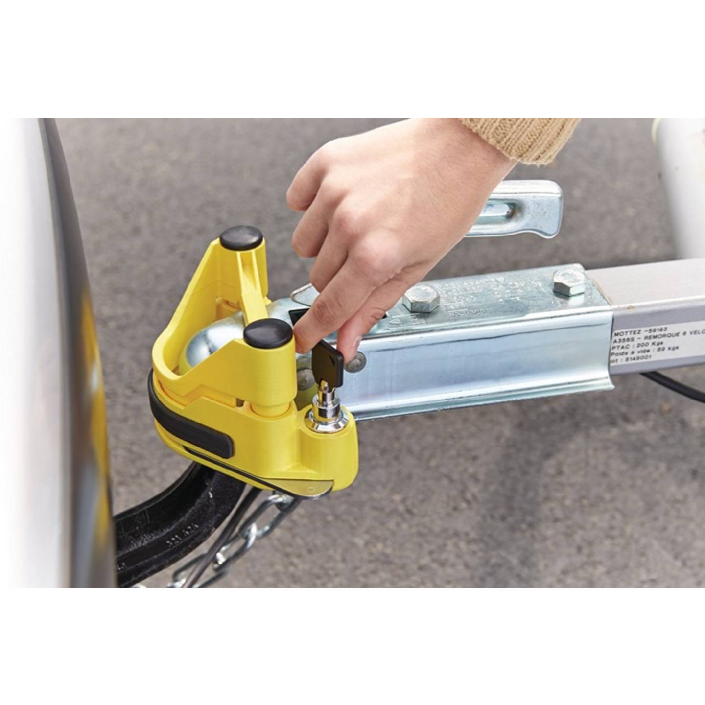 HP Autozubehör Diebstahlsicherung Anhänger Stahl pulverbeschichtet 225x200x110mm - 3234640004259