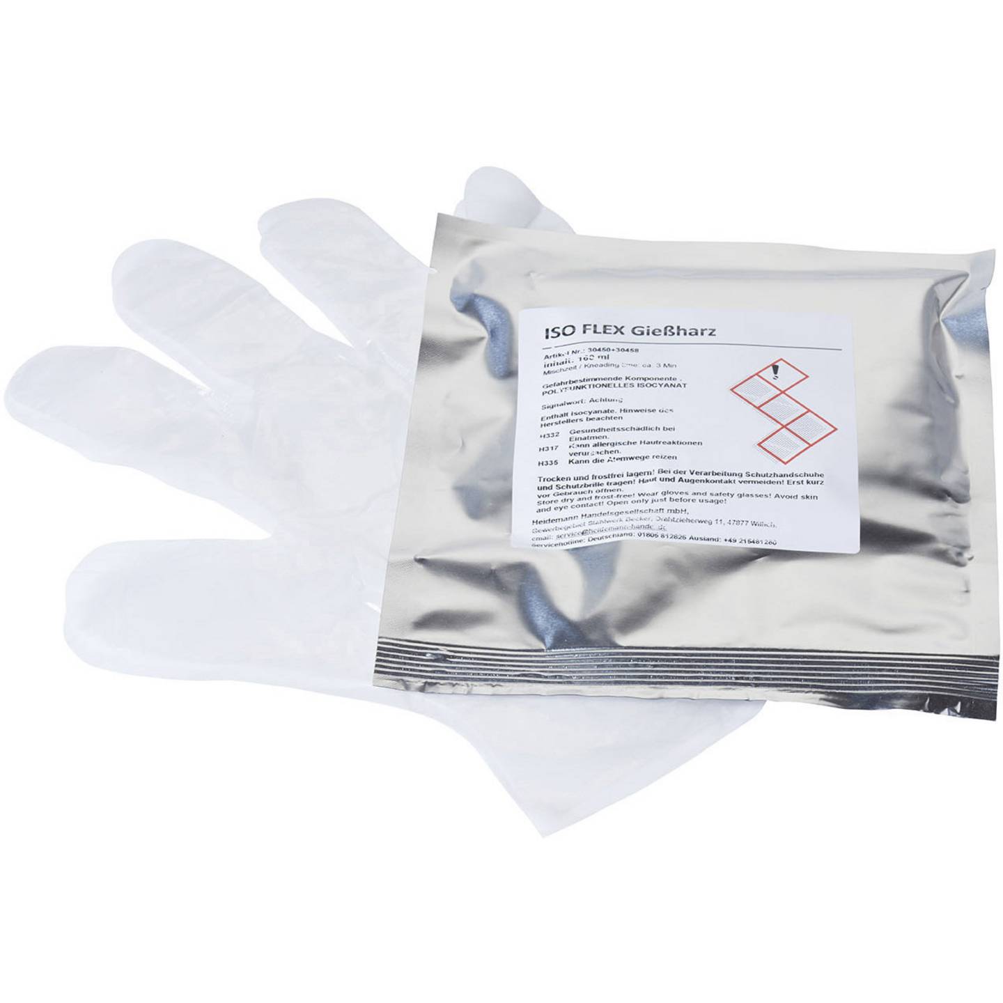 HeidemannGiesharz Gießharz ISO-PUR K 760 kalthärtend wasserdicht 160ml 2 - 4011150304586
