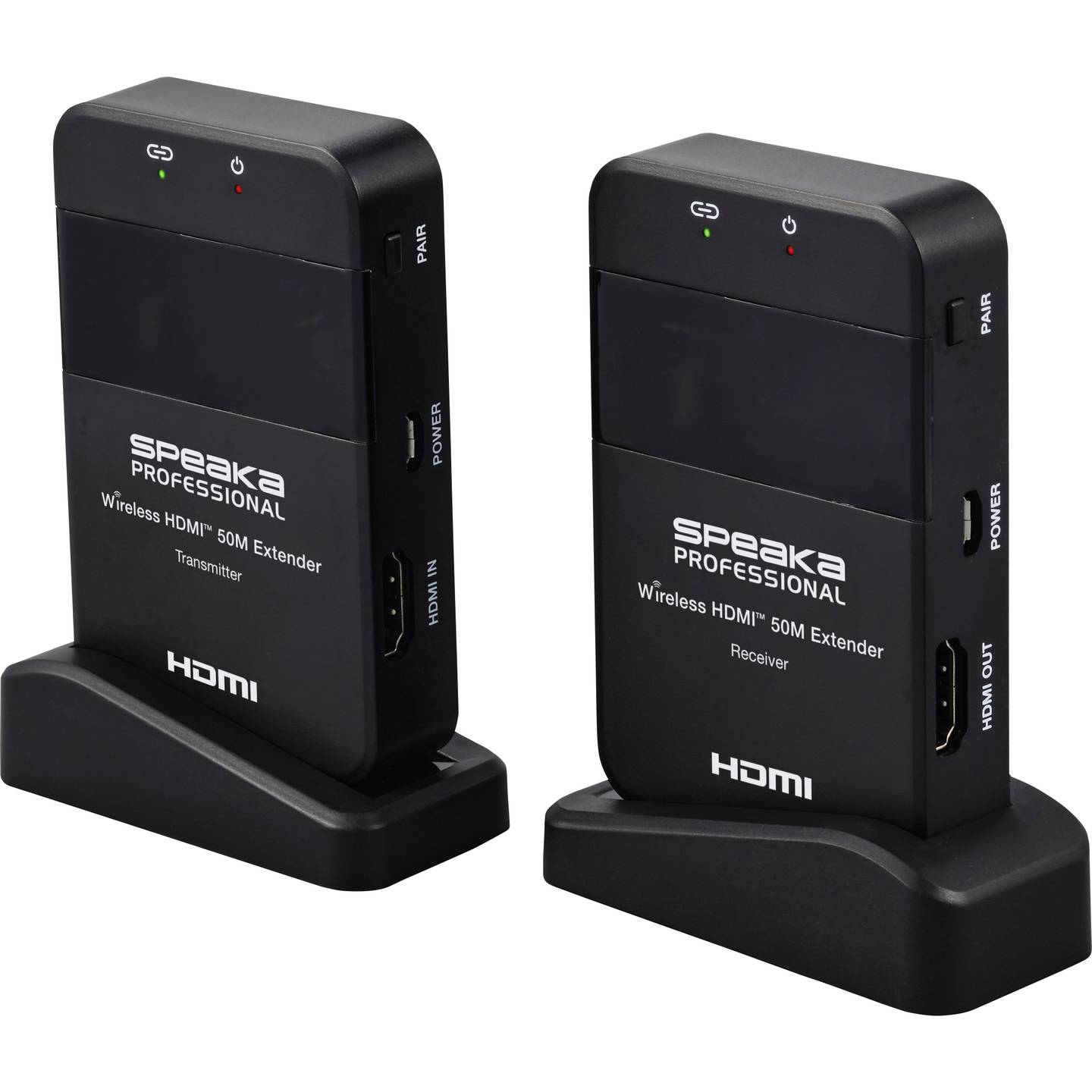 SpeaKa Professional HDMI Funkübertragung 50m 5GHz 1920x1080 schwarz Set - 4064161328041