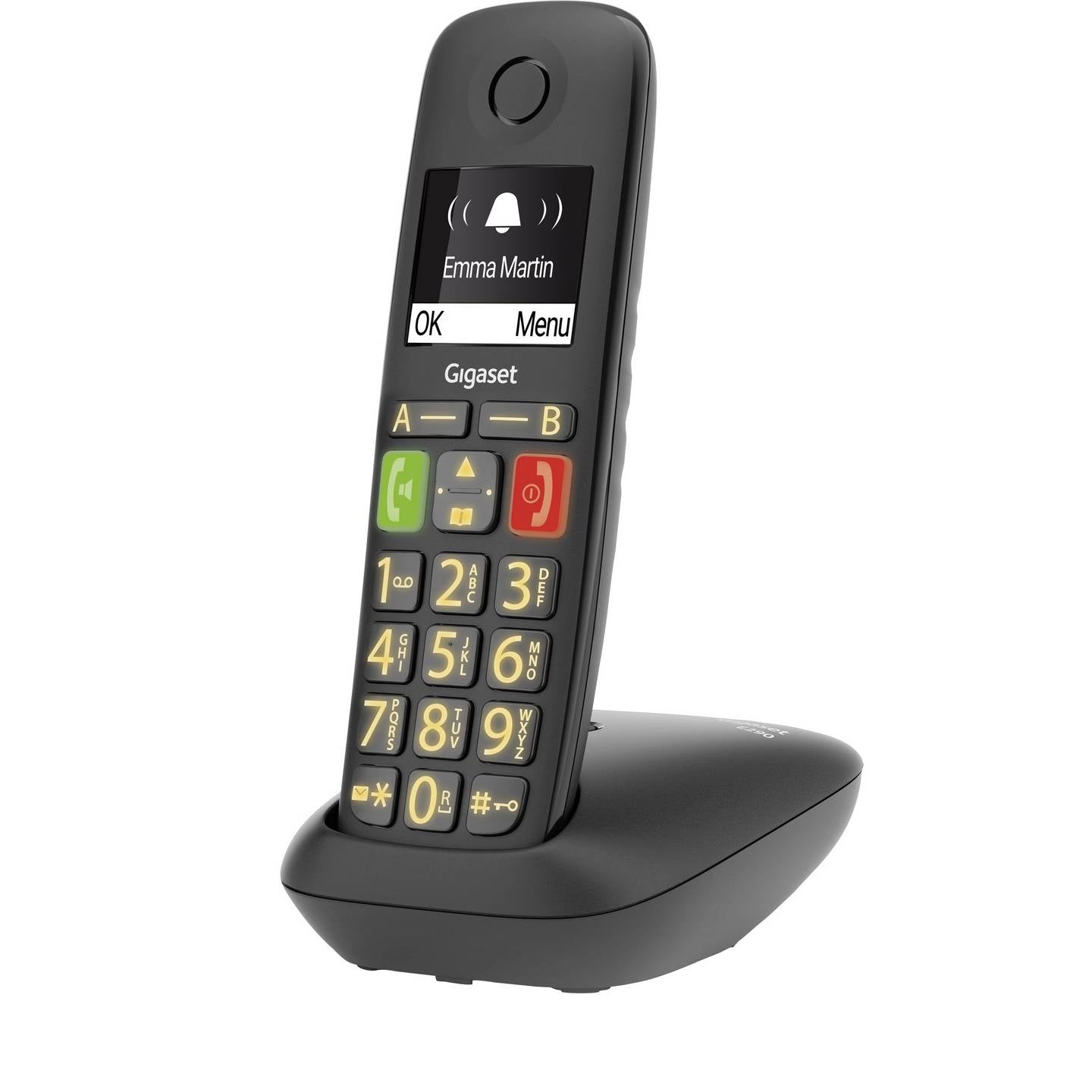 Gigaset Schnurloses Telefon E290 DECT Telefon Babyphone Freisprechen schwarz - 4250366856032