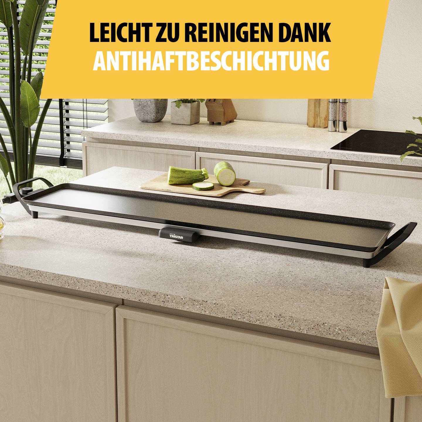 Tristar Elektro Grillplatte Slim XXL BP-2670 Tischgrill 1800W schwarz 100x22cm - 8712836987944
