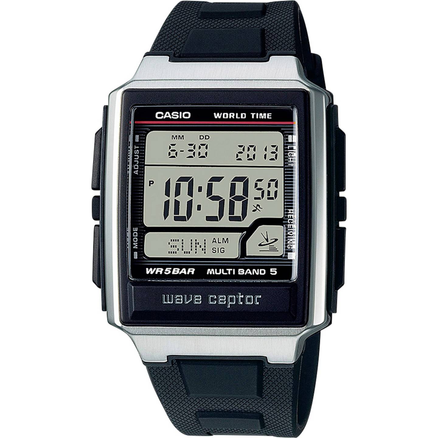 Casio Funk Armbanduhr Wave Ceptor WV-59R-1AEF Edelstahl Resin 48.3x39x12.5mm - 4549526305801