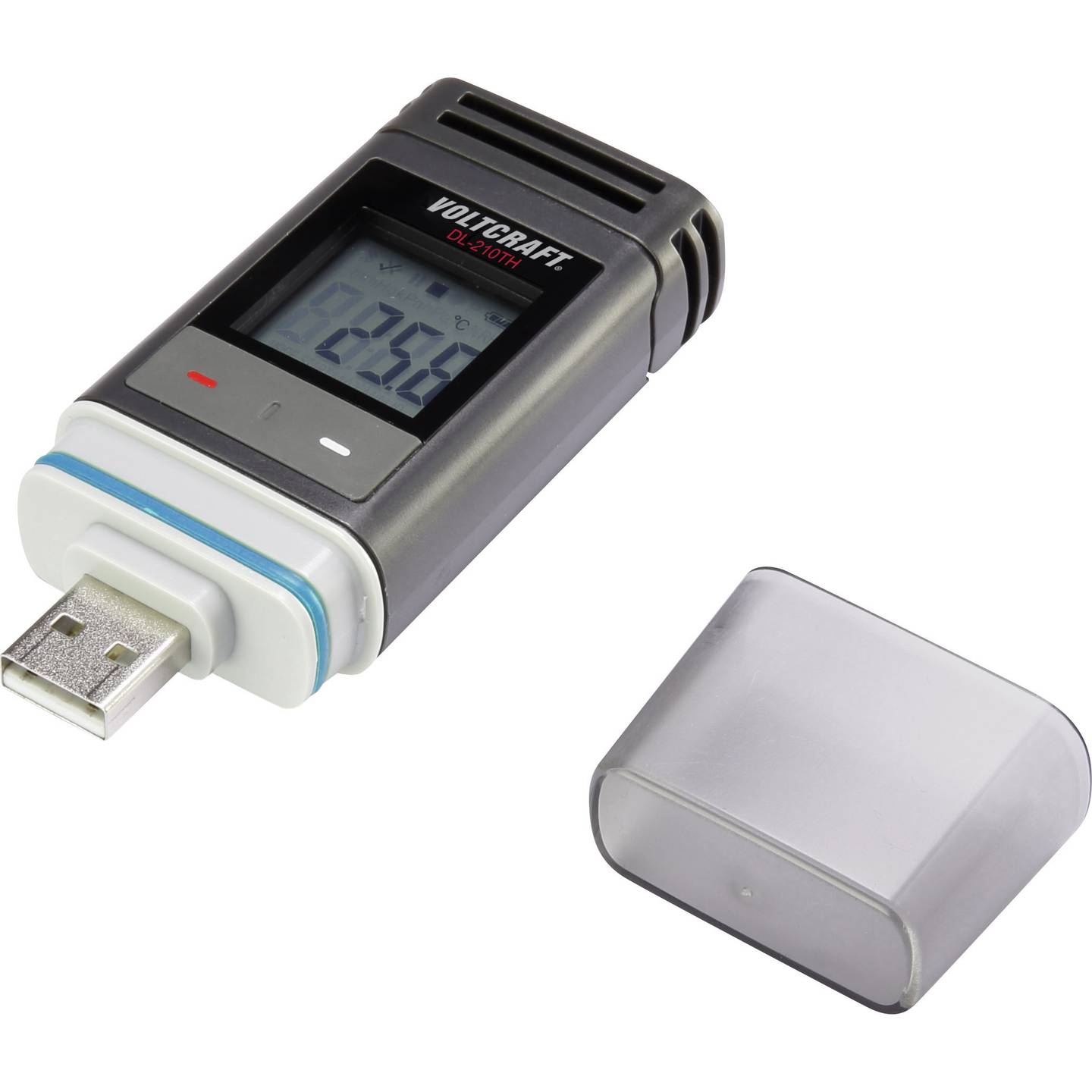 VOLTCRAFT Temperatur-Datenlogger DL-210TH Luftfeuchte-Logger IP65 USB - 4016139081281