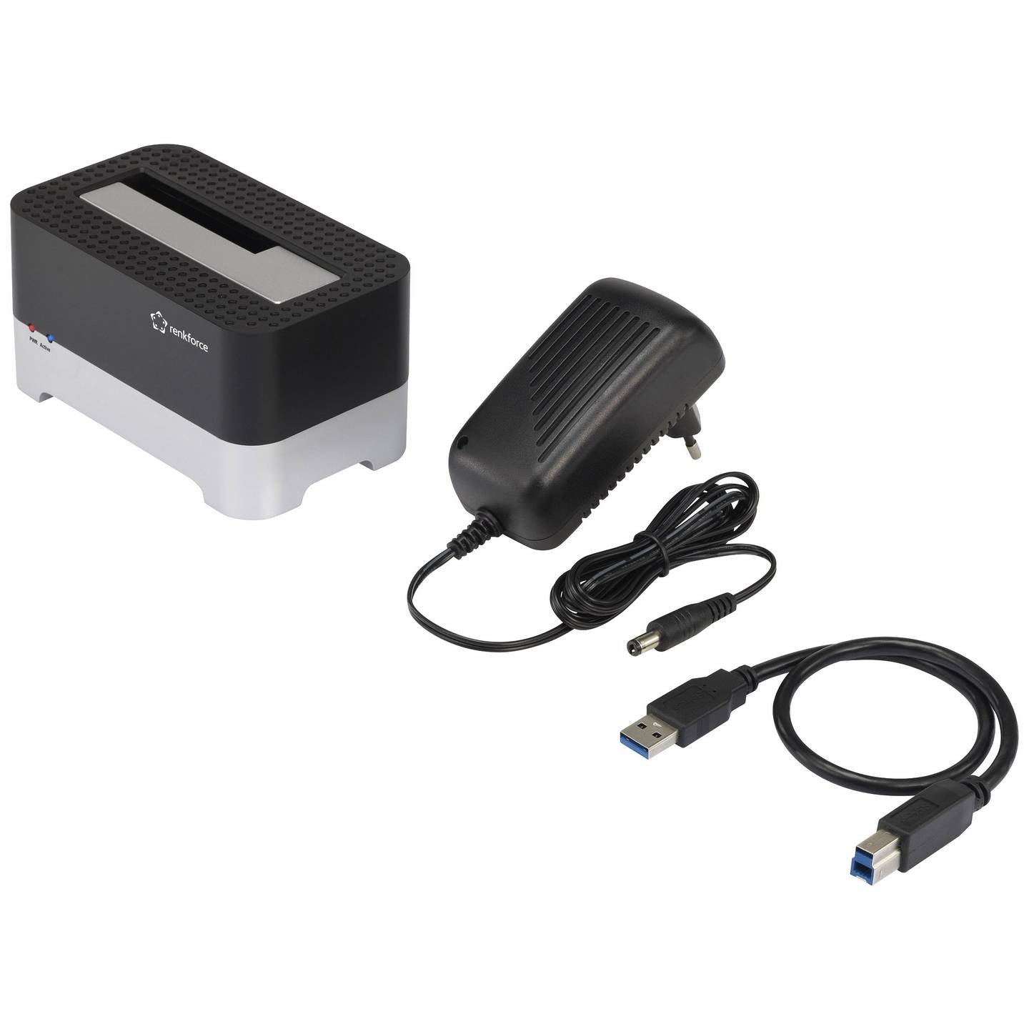 Renkforce Festplatten-Dockingstation USB-A SATA 1 Port 2,5 Zoll 3,5 Zoll 6TB - 4064161206820