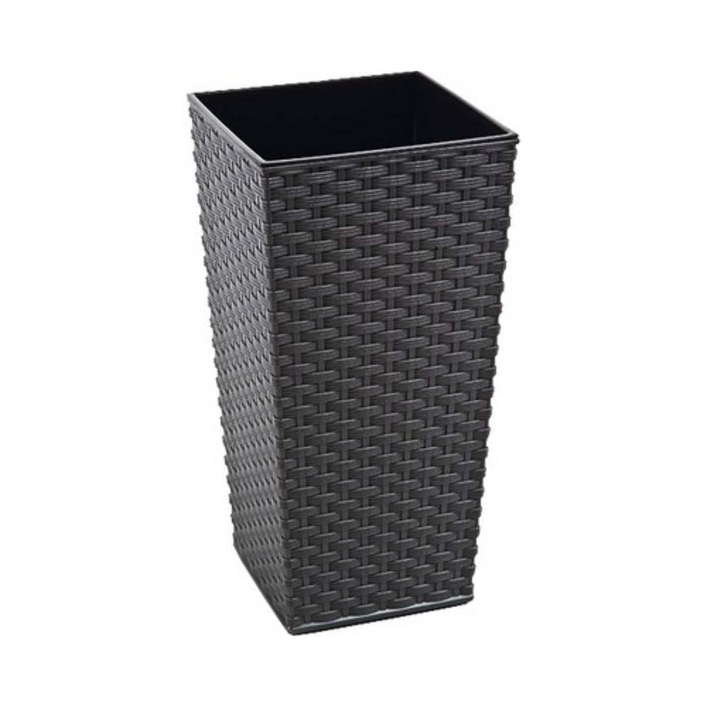 Siena Garden Pflanzvase Pflanzgefäß Gartenpflanze grau 30x30x57cm Kunststoff - 4019111503894