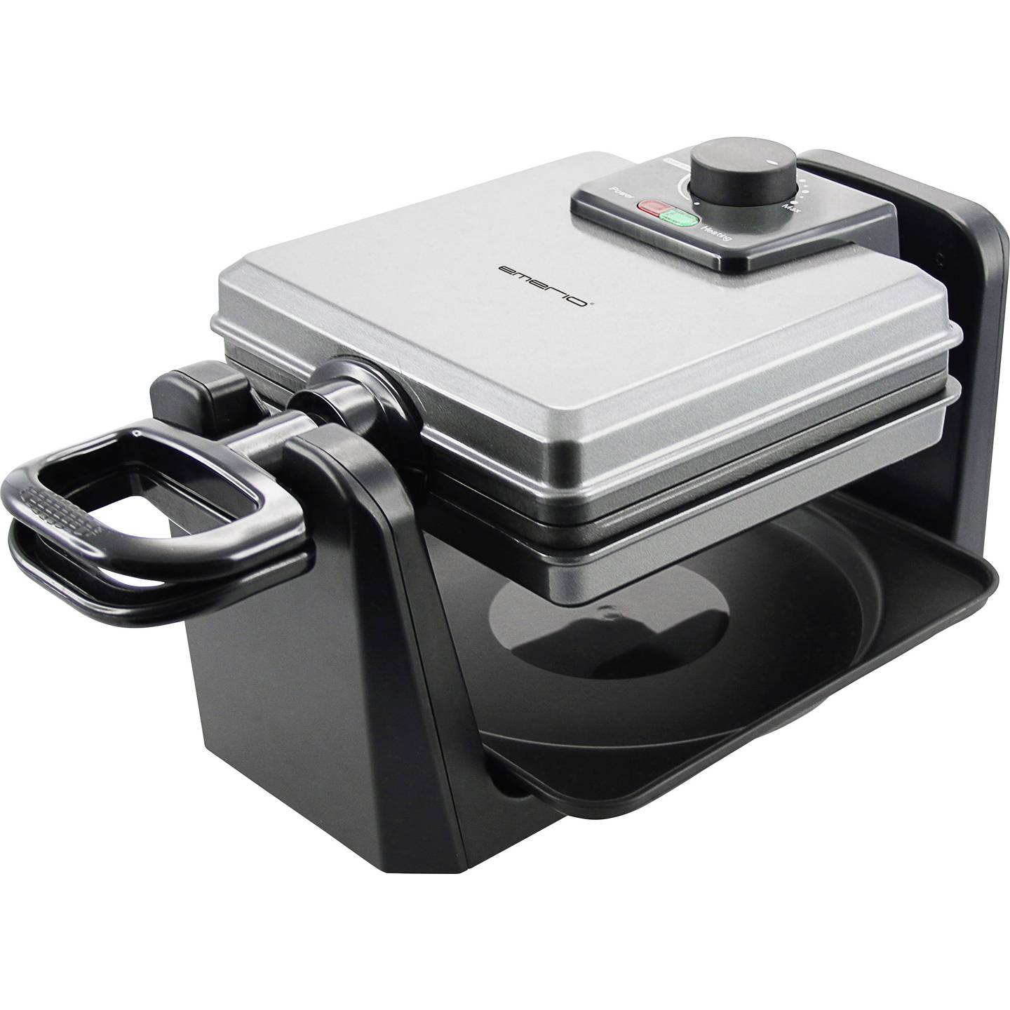 Emerio Waffeleisen Waffelmaker stufenloser Temperaturregler 1000 W Silber - 7333282007935