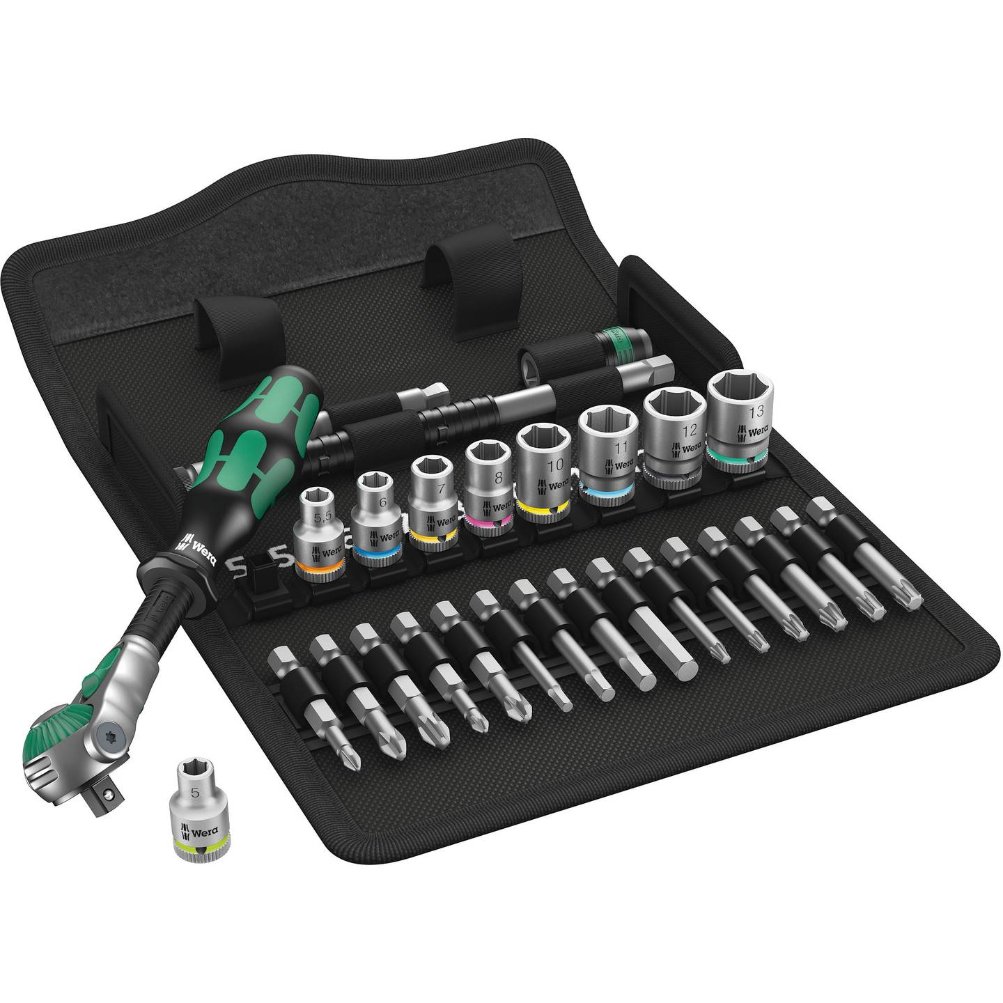 Wera Steckschlüsselsatz Zyklop Speed 1/4" 28-teilig Handwerkzeug metrisch - 4013288174000
