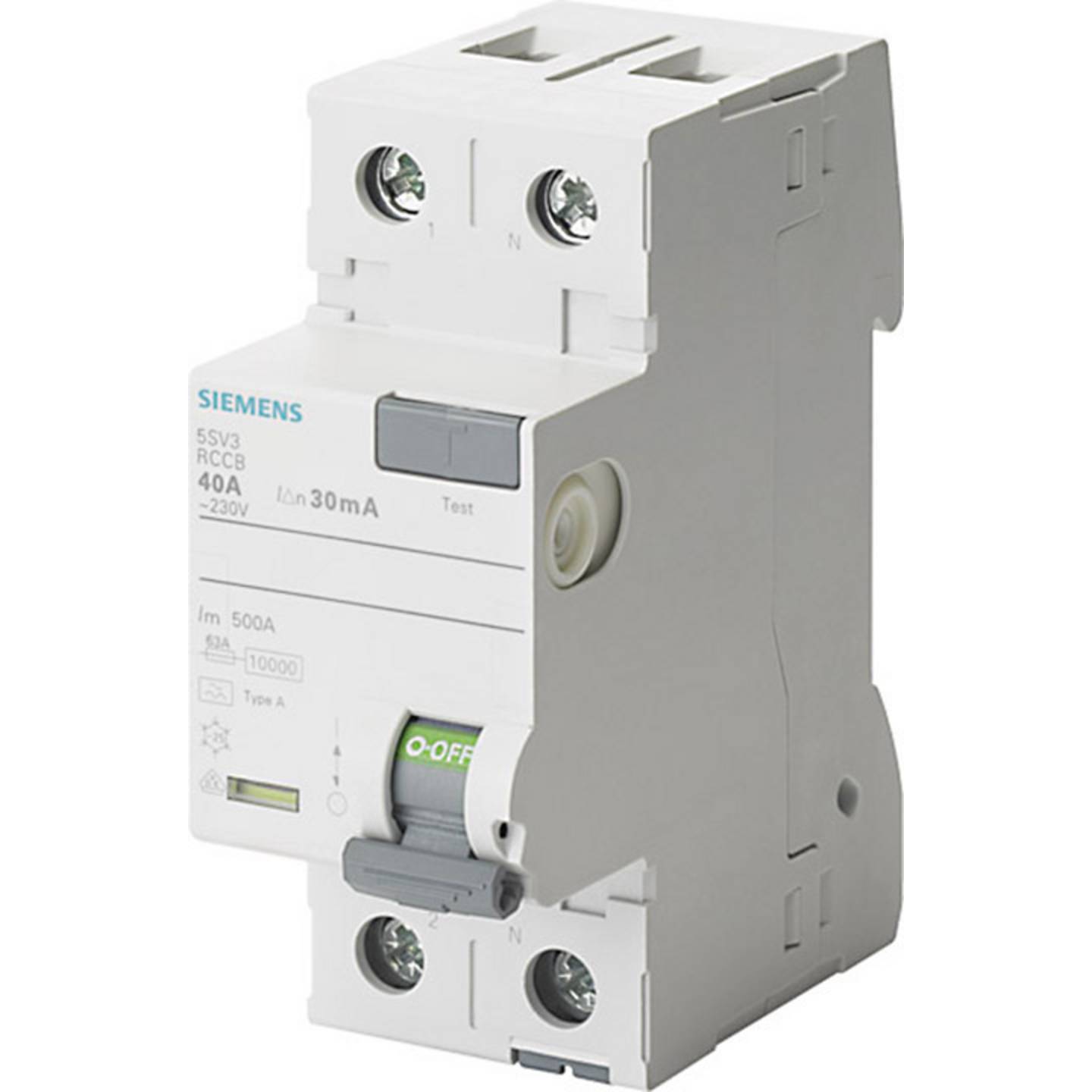 Siemens FI-Schutzschalter 5SV33146 2polig 40A 30mA DIN-Schiene 230V - 4001869429649
