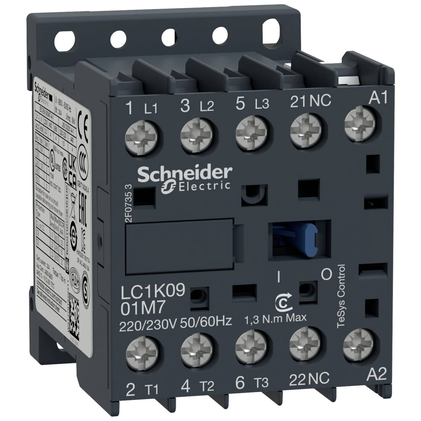 Schneider Electric Leistungsschütz LC1K0901B7 9A 690V AC-3 Schütz 24V 1-Ö - 3389110365122