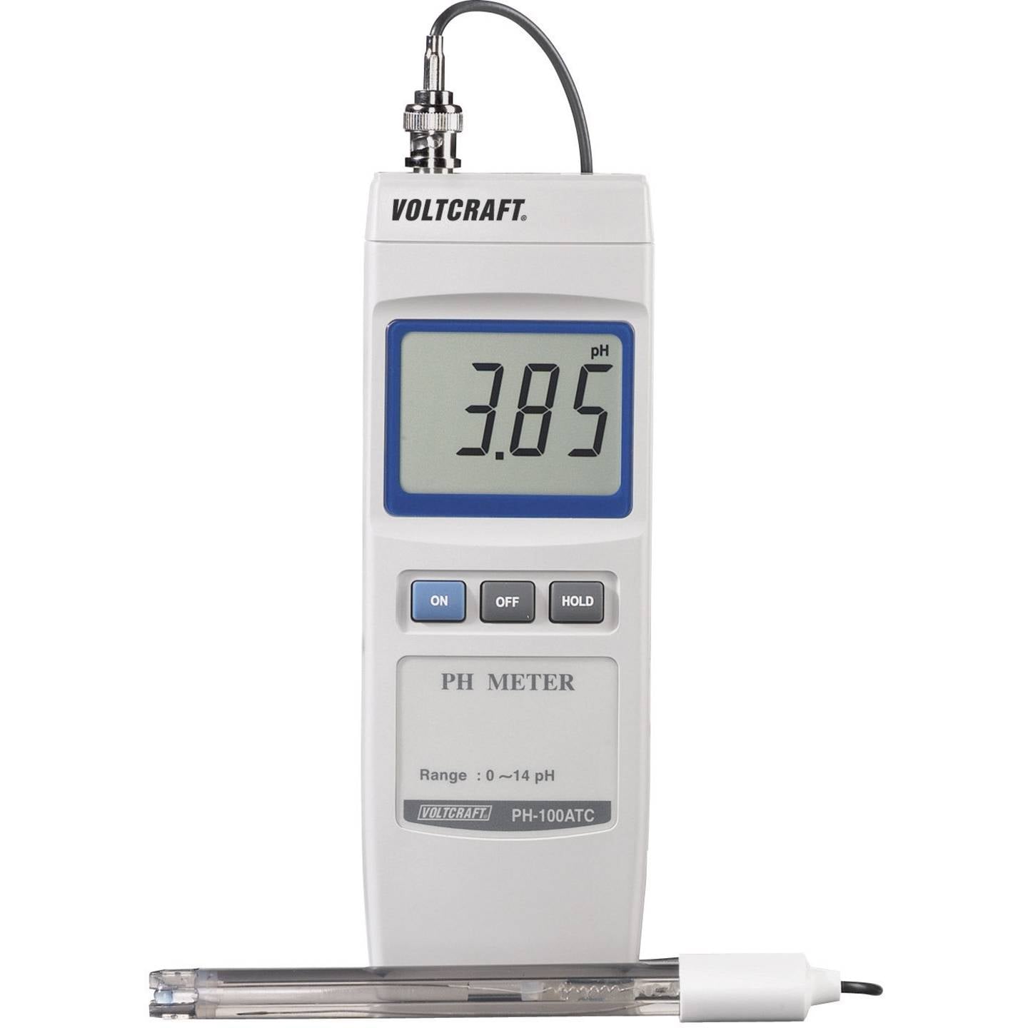 Voltcraft pH-Messgerät PH-100 ATC digital Wasserqualitätsmessgerät 0-14 pH 0.2 - 4016138523232