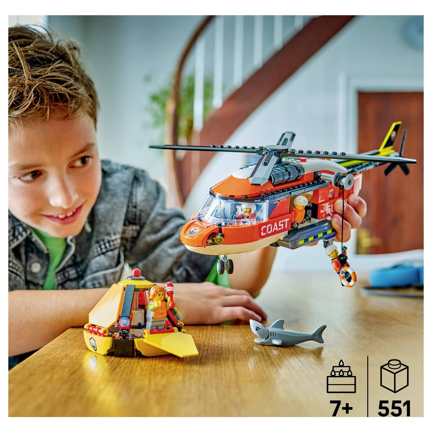 LEGO City Hubschrauber Helikopter der Küstenwache Rettung Set 60503 Spielzeug - 5702018056936