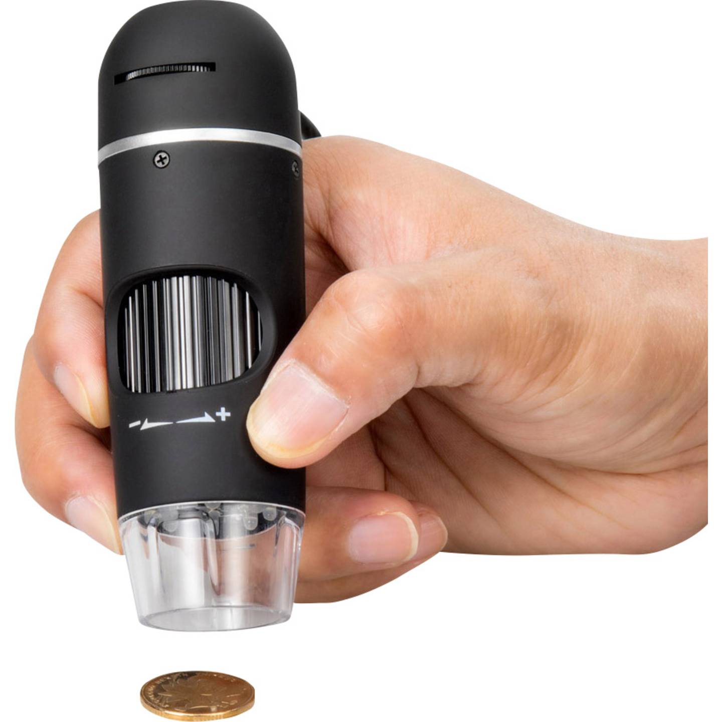 Toolcraft USB Mikroskop DigiMicro Profi 5 Megapixel 150x Vergrößerung mit LEDs - 4053199557134