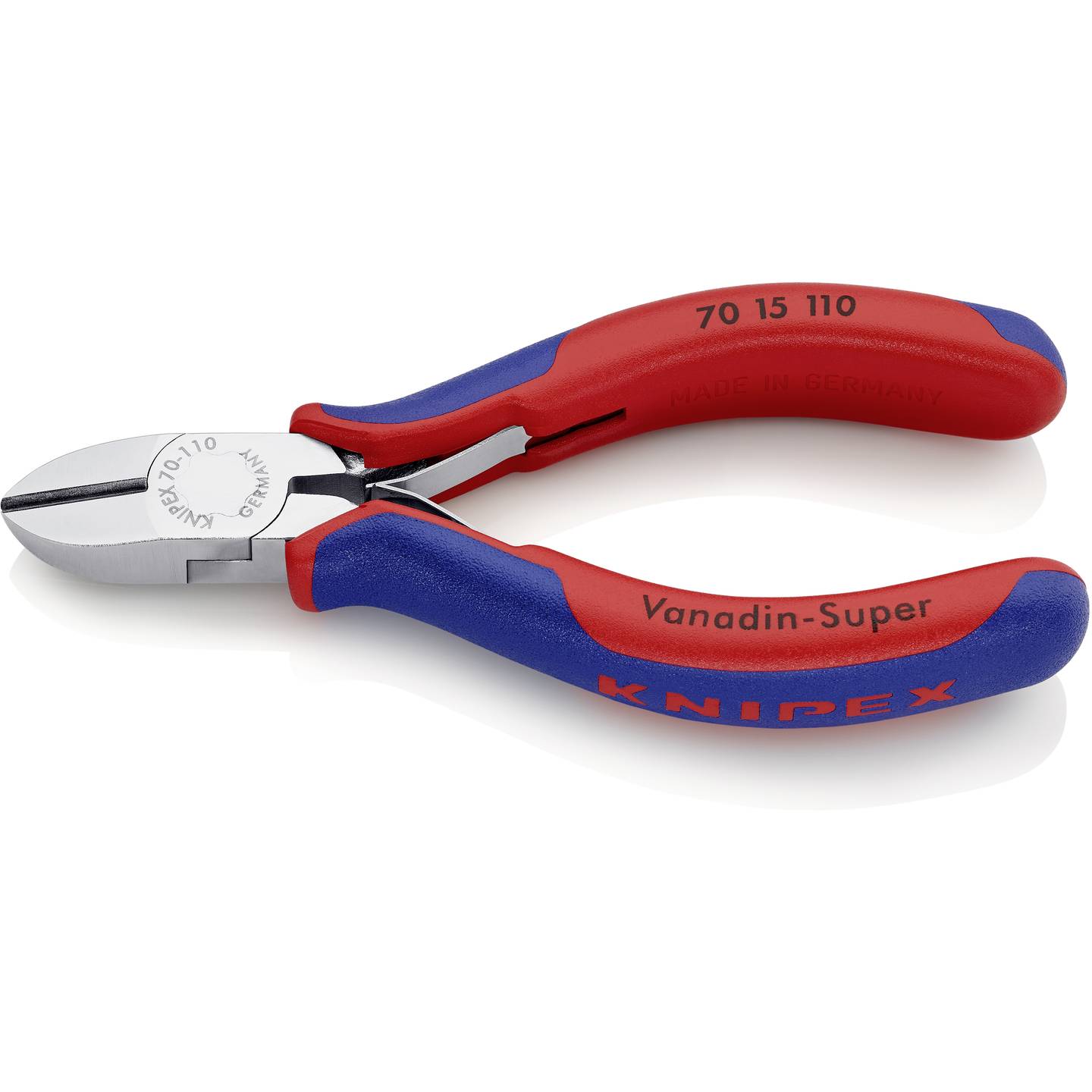 Knipex 70 15 110 Werkstatt Seitenschneider mit Facette 110 mm Schneidwerkzeug - 4003773029649