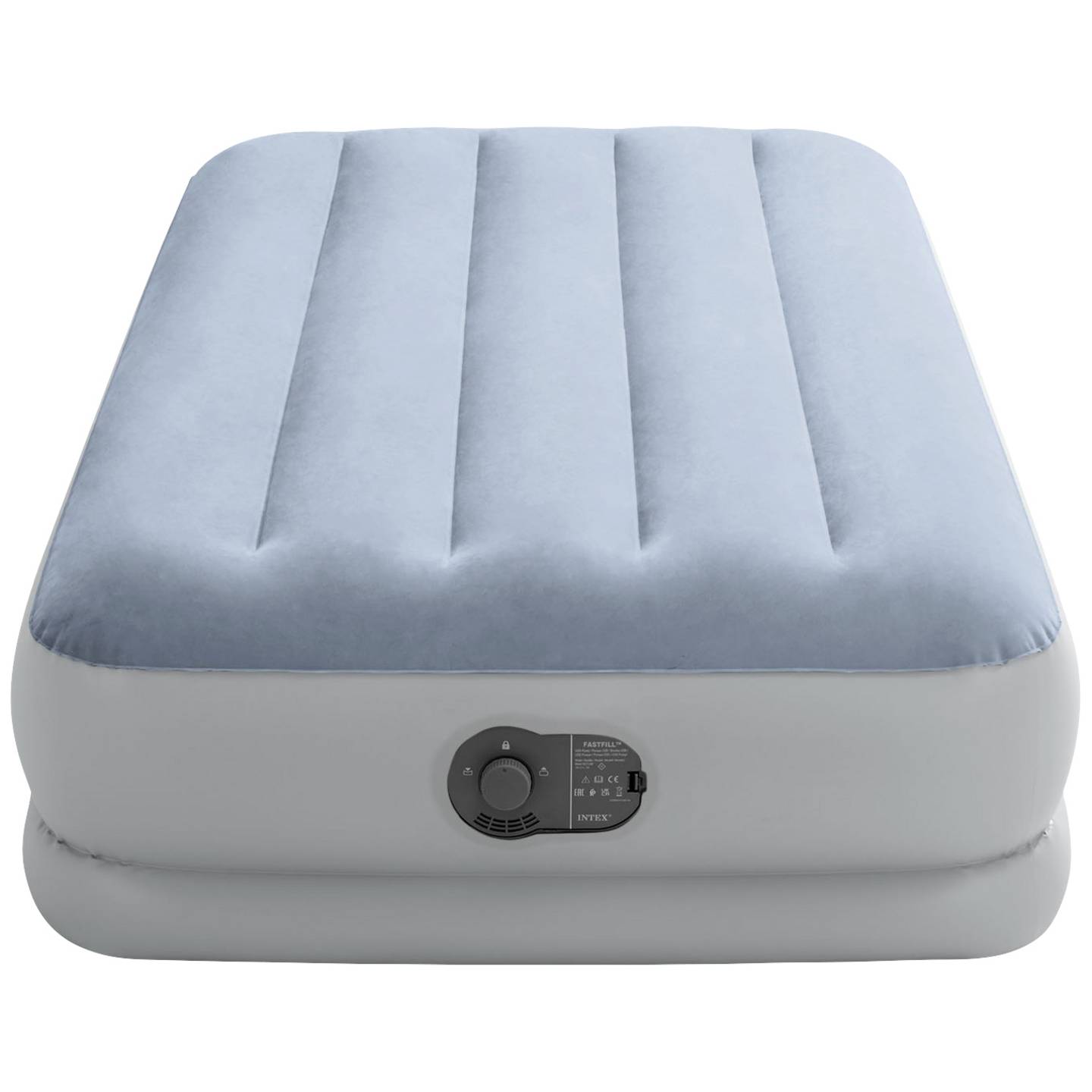Intex Luftbett Dura-Beam Comfort Twin 191x99cm blau-grau mit USB-Pumpe 136kg - 6941057423432