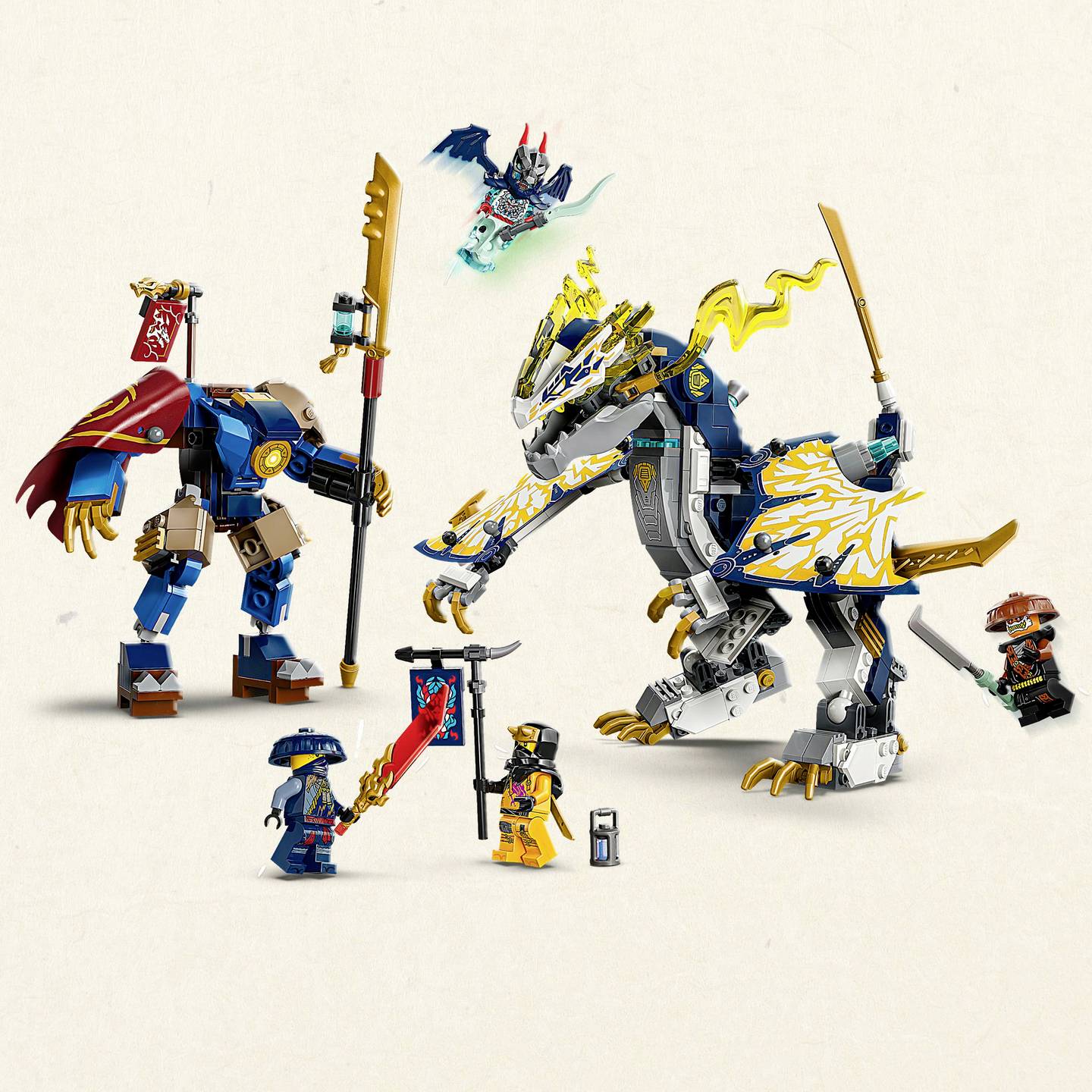 LEGO NINJAGO Spielzeugmech Roboter Drache Rogues Mech Drachenreiter Ninja Set - 5702017929194