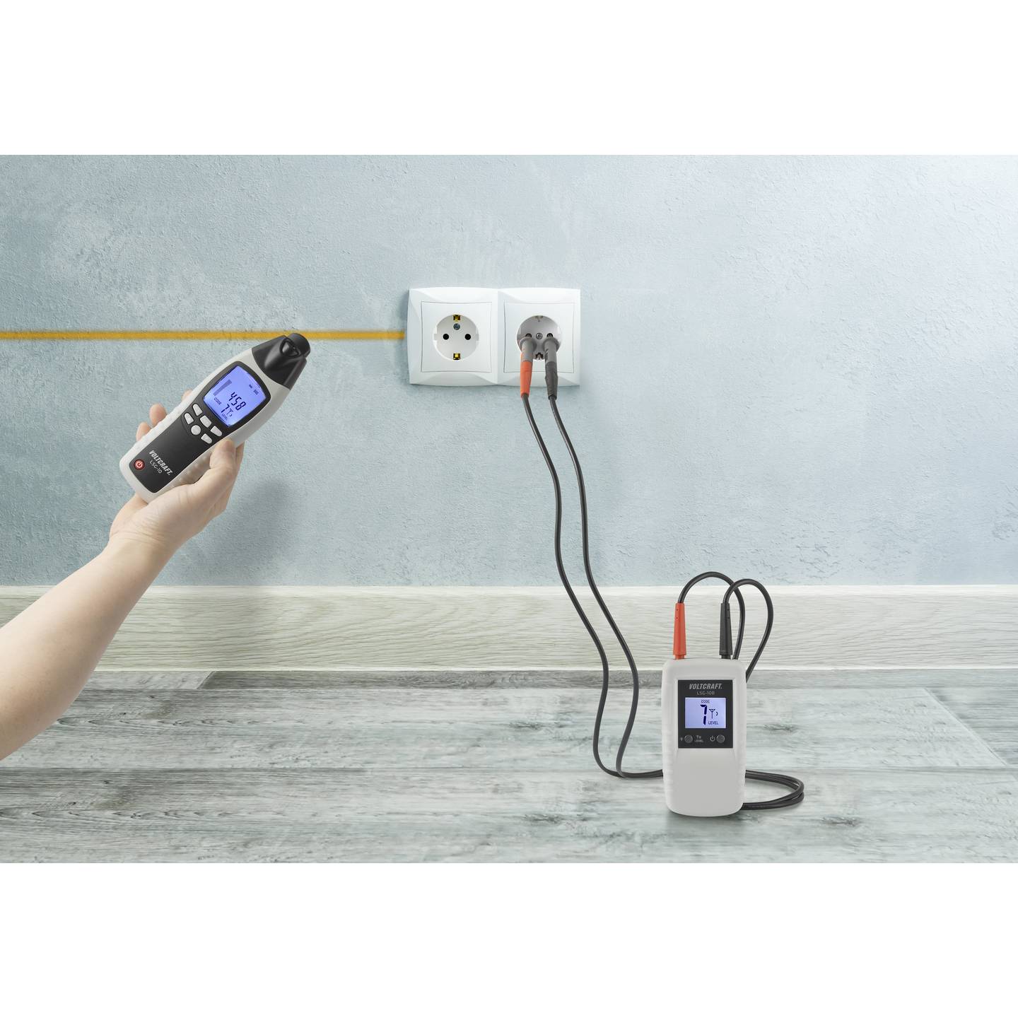 Voltcraft Leitungssucher LSG-10 Kabelsuchgerät mit digitaler Anzeige und Signal - 4016138628869