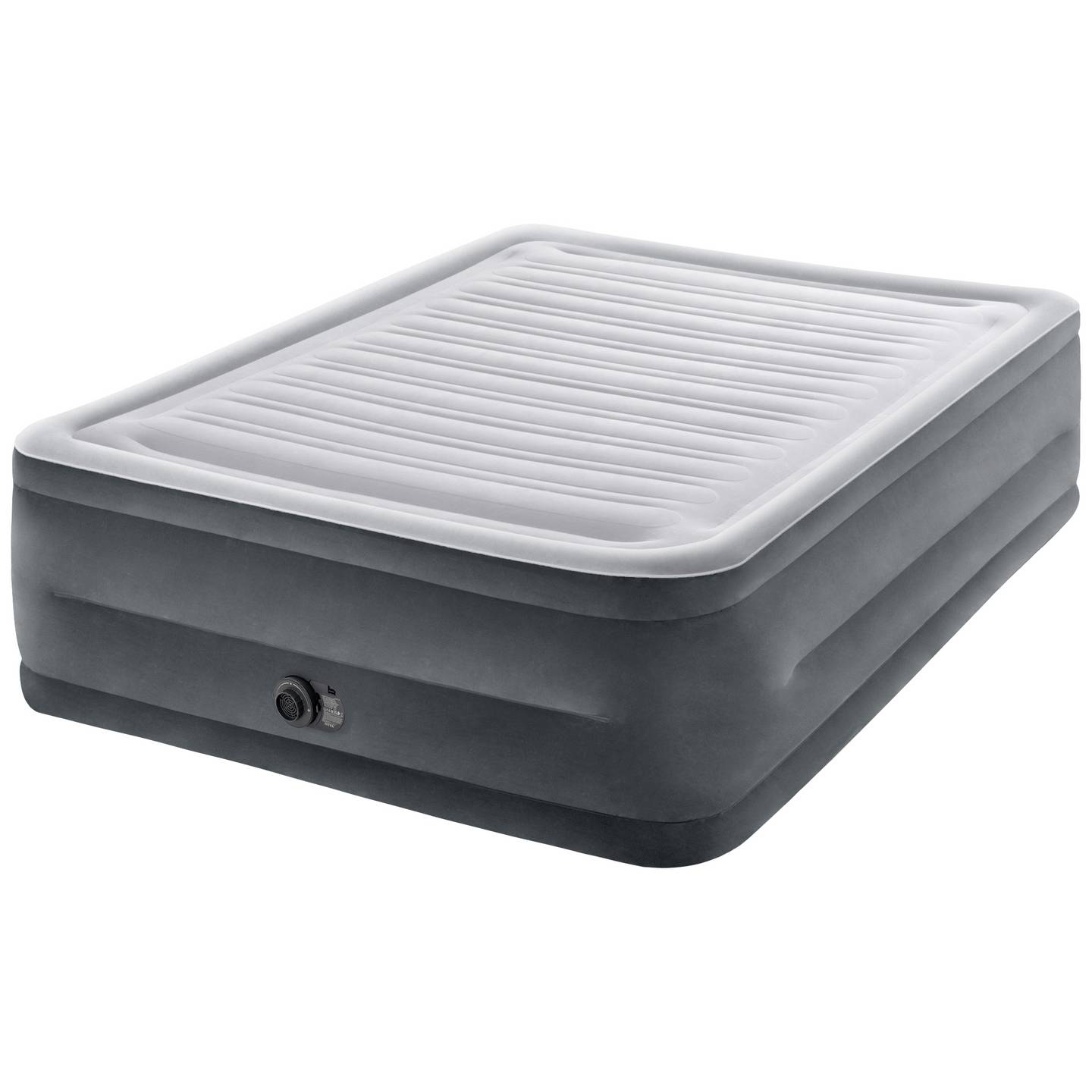 Intex Luftbett ComfortPlush DuraBeam 203x152cm grau Elektropumpe 272kg max. - 6941057422961