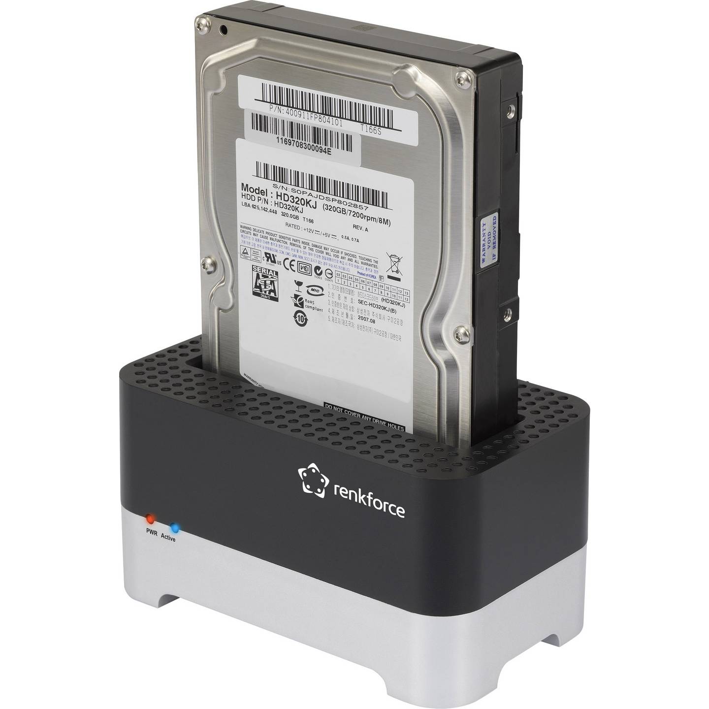 Renkforce Festplatten-Dockingstation USB-A SATA 1 Port 2,5 Zoll 3,5 Zoll 6TB - 4064161206820