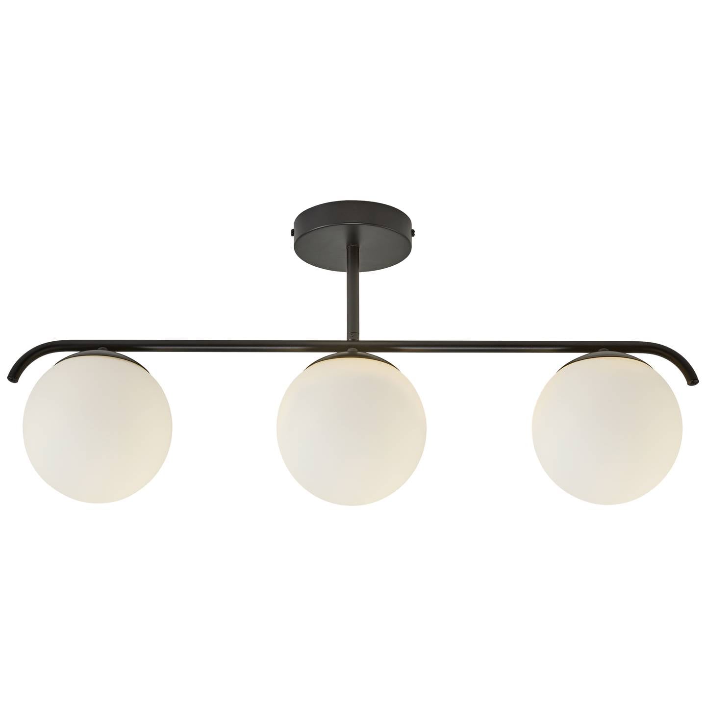 Nordlux Deckenlampe Grant Deckenlampe Lampe Leuchte Licht Schwarz Opalglas Deko - 5704924001130