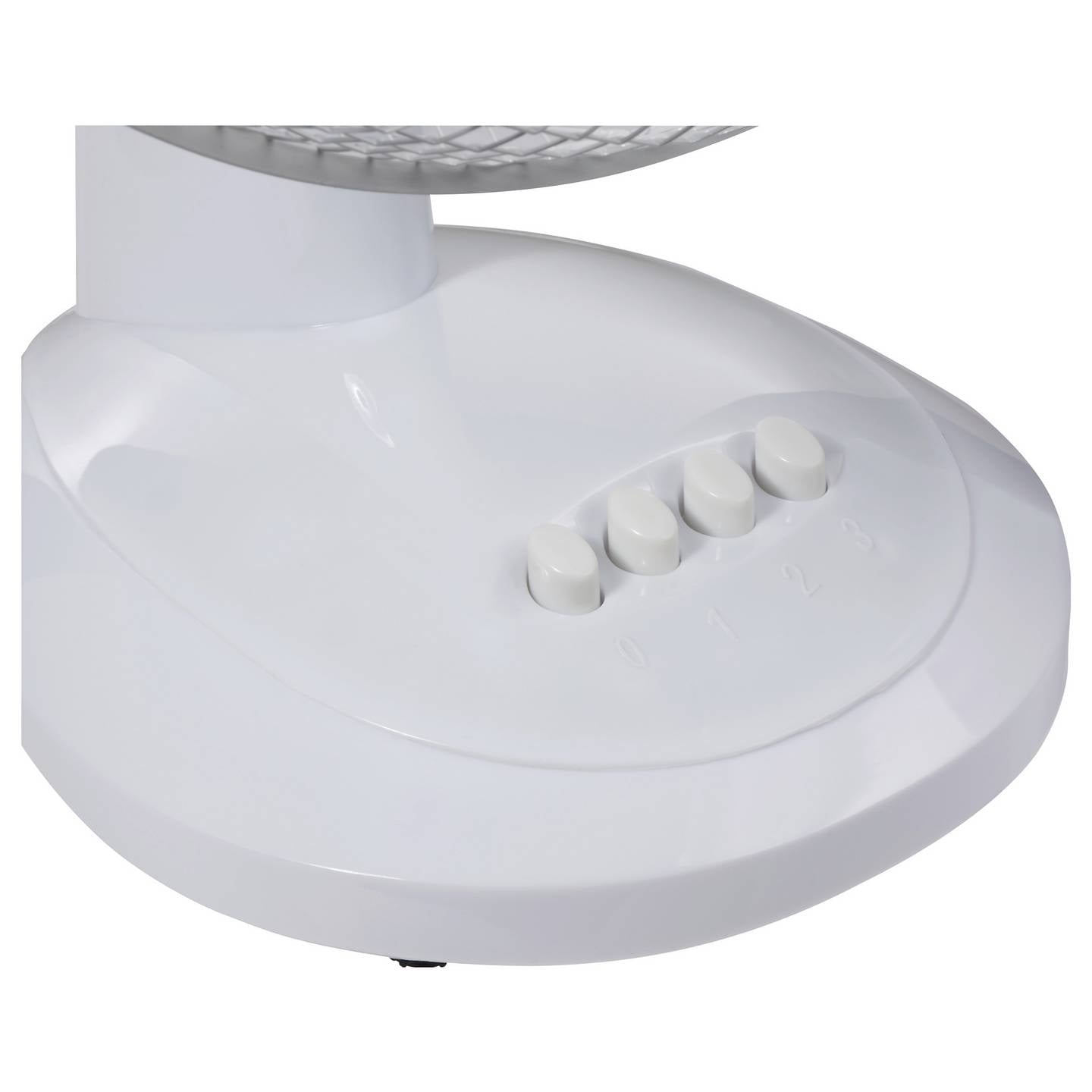 Sygonix Tischventilator 40W 3 Geschwindigkeitsstufen 85° Schwenkbereich Weiß - 4064161342573