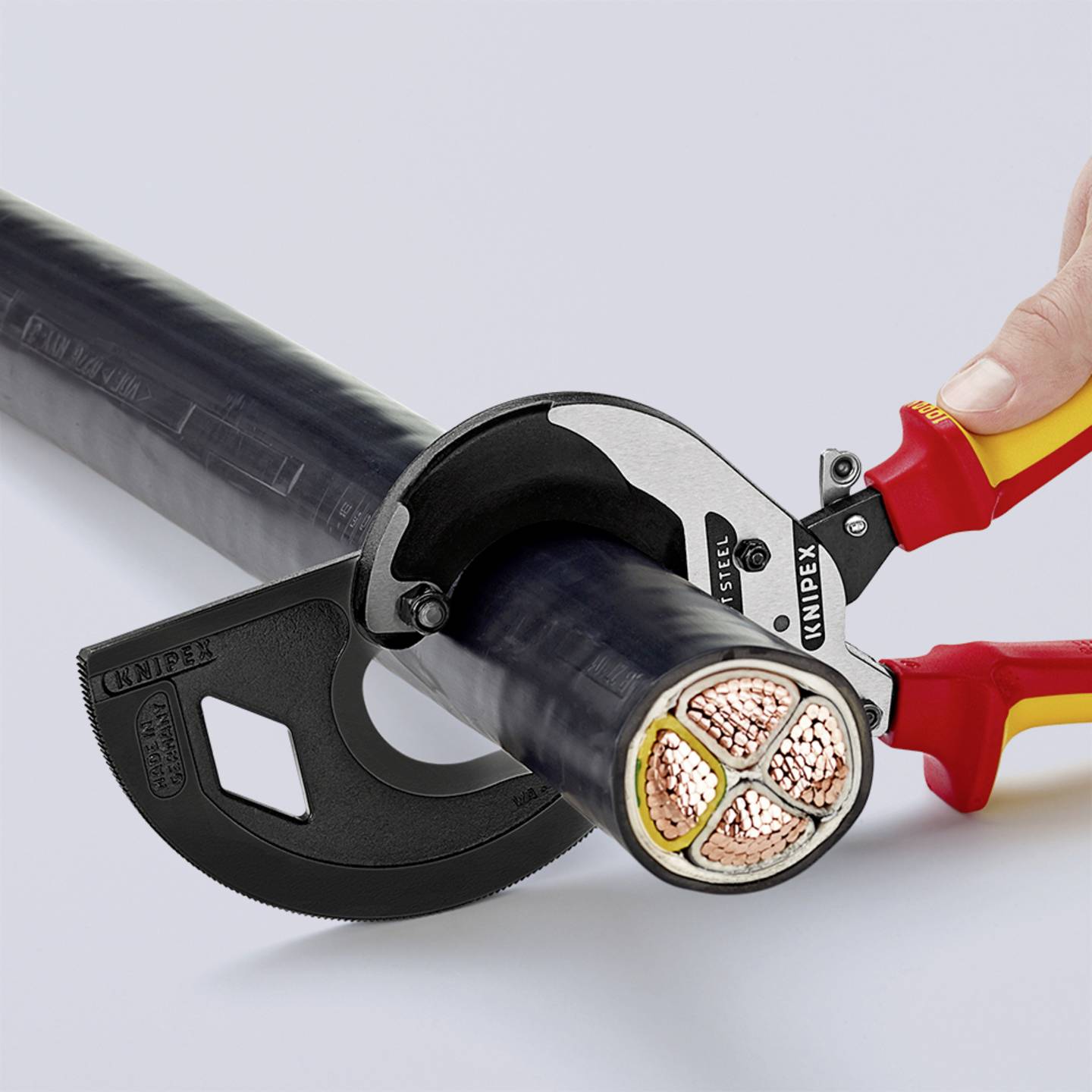 Knipex Ratschen-Kabelschneider 95 36 320 Alu Kupferkabel 60mm 600mm² - 4003773075189