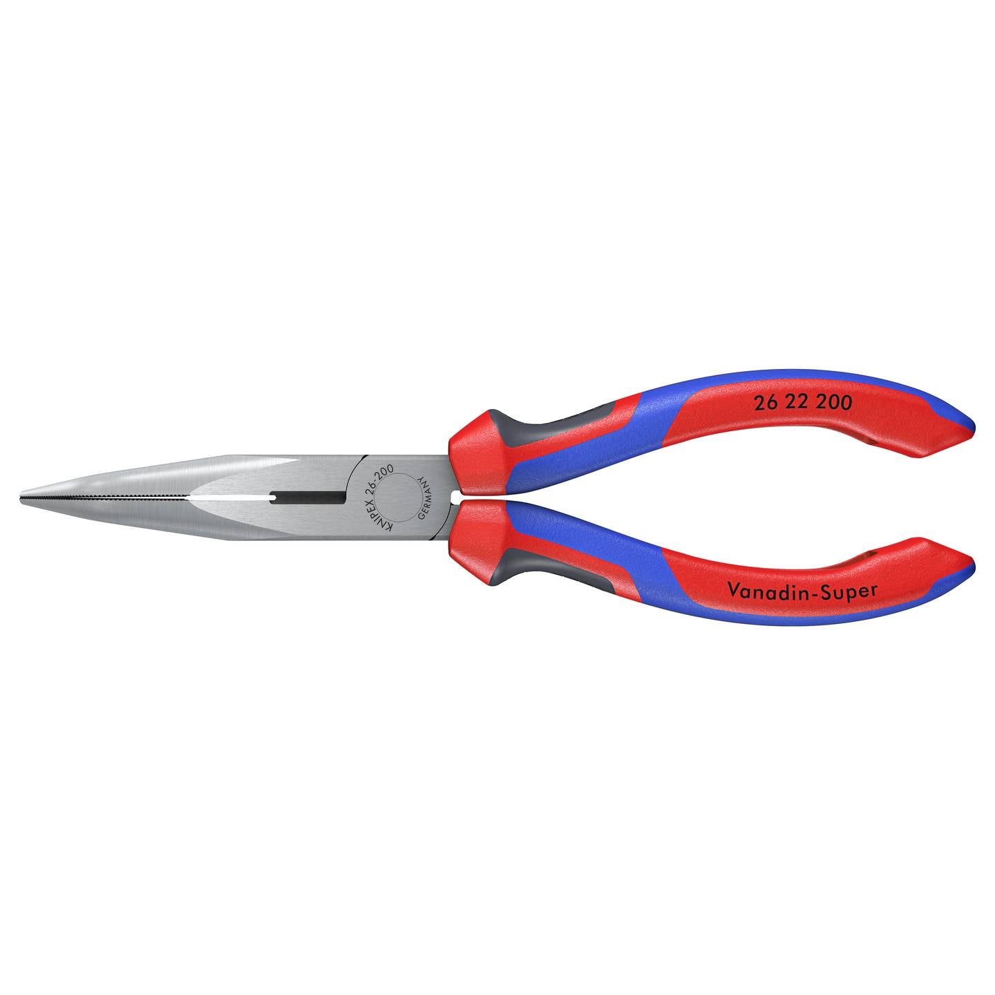 Knipex Flachrundzange 26 22 200 Werkstatt Zange Vanadium Elektrostahl 200mm 40° - 4003773023135