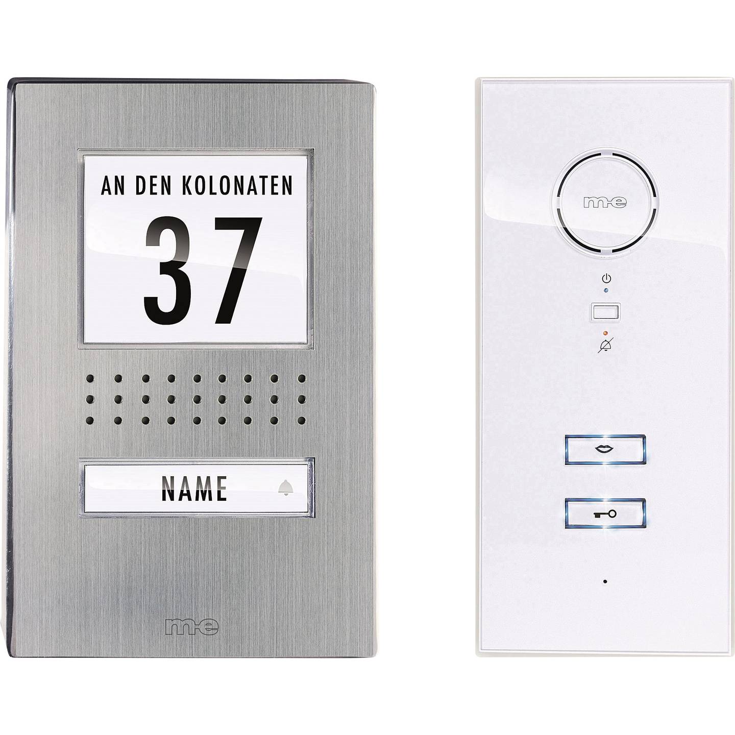 m-e modern-electronics Türsprechanlage ADV 111 WW Edelstahl Komplett-Set 1 Haus - 4250109171644