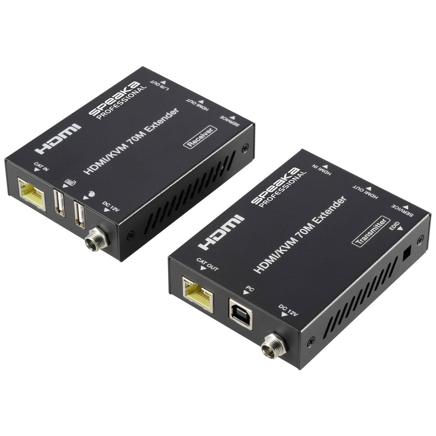 SPEAKA PROFESSIONAL HDMI Extender Set 18 Gbps 4096x2160 Hot-Key schwarz - 4064161292021