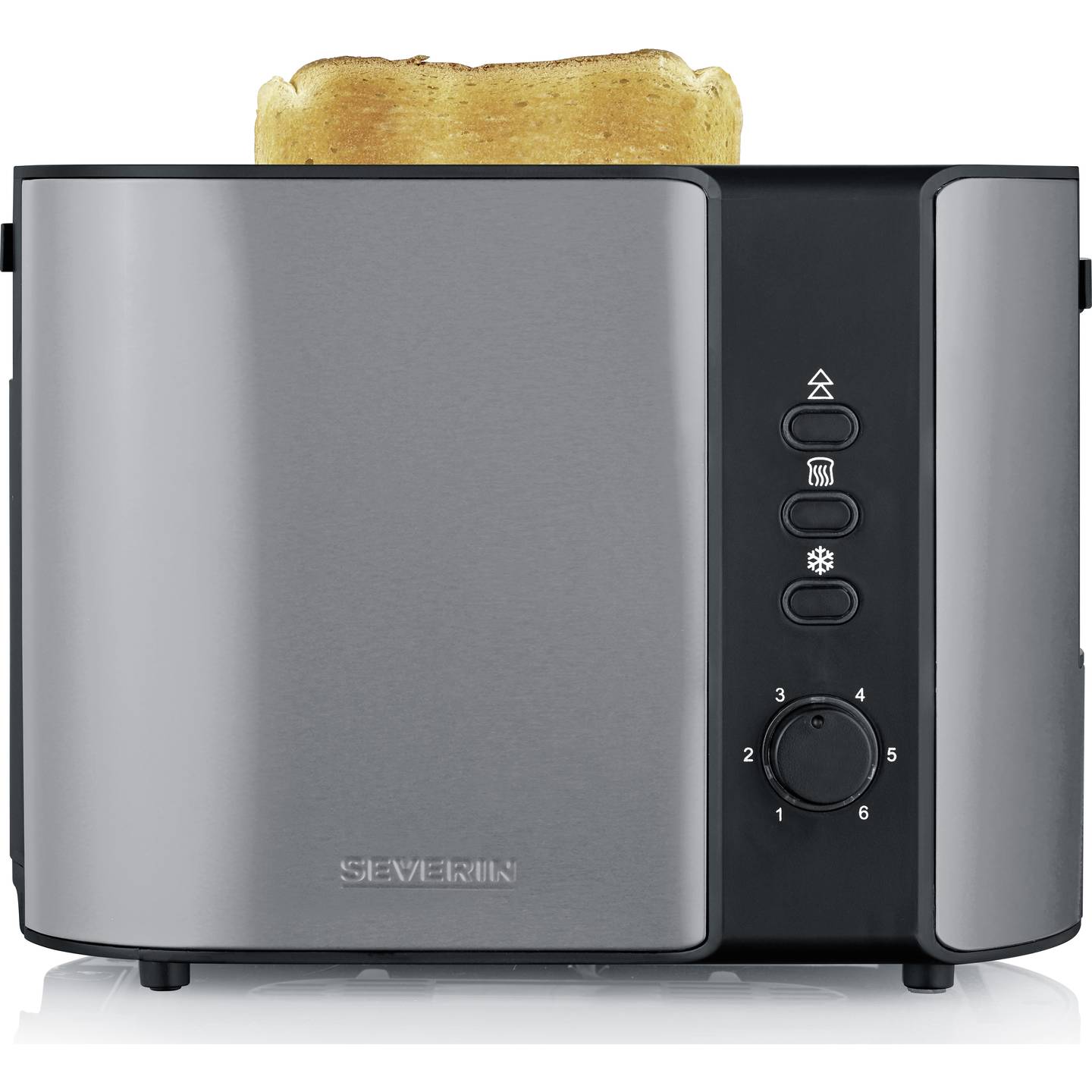 Severin Toaster Brotröster mit Kontrollleuchte und Brötchenaufsatz anthrazit - 4008146045684
