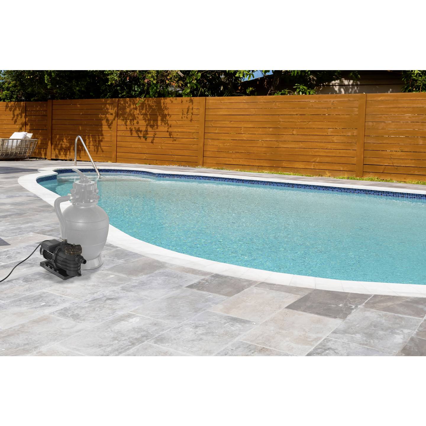 Toolcraft Poolpumpe Schwimmbadpumpe CLP5503 13000l/h 12m IPX5 550W 38mm 44,9mm - 4064161477183