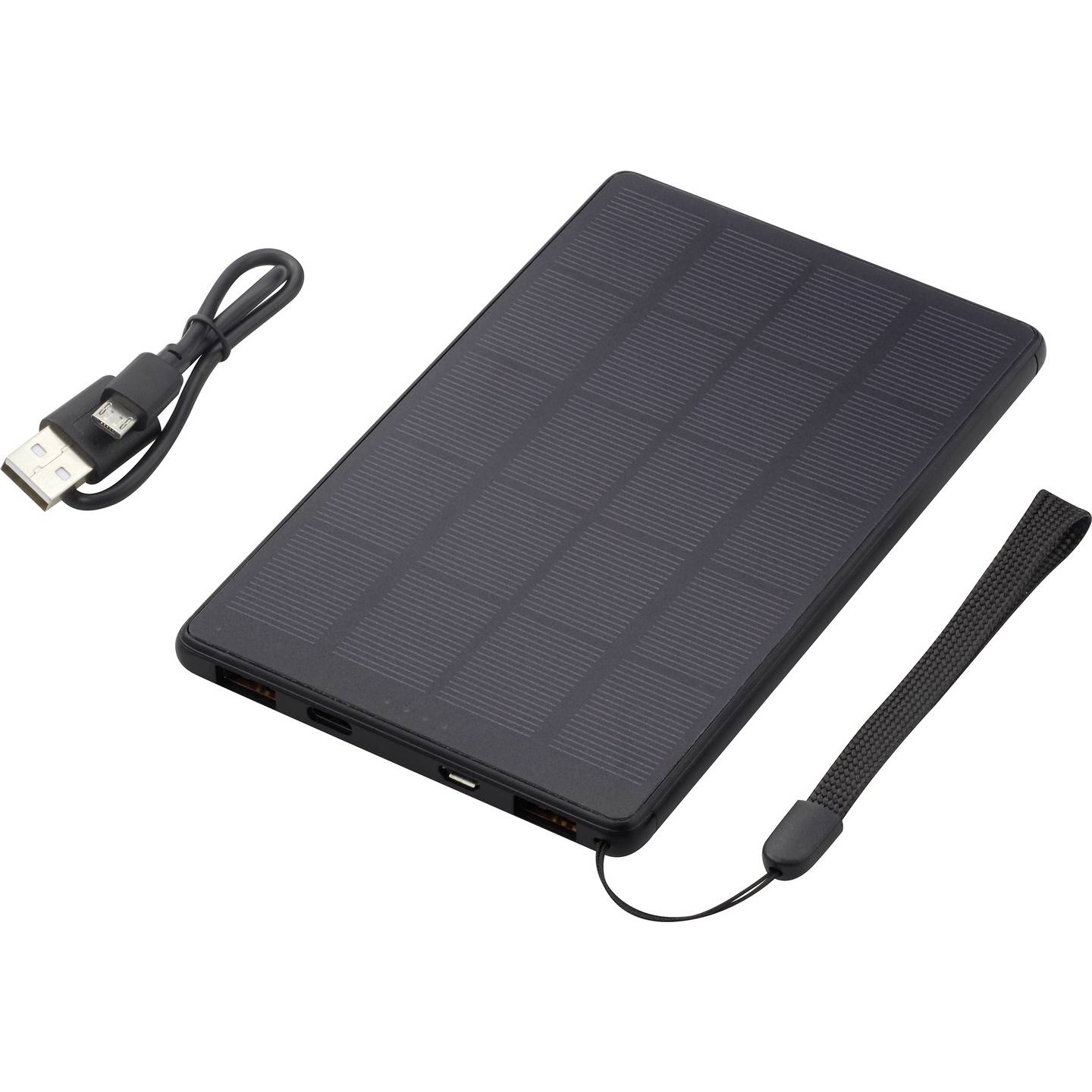 Voltcraft Solar Powerbank 10000 mAh Akku Ladegerät USB PD schwarz LiPo 2xUSB - 4064161151175