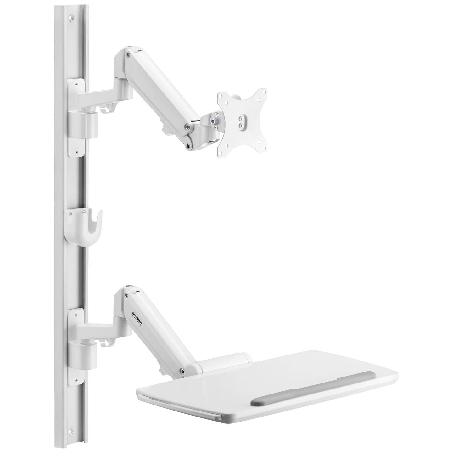SpeaKa Professional Monitor-Wandhalterung höhenverstellbar mit Tastaturablage - 4064161306056