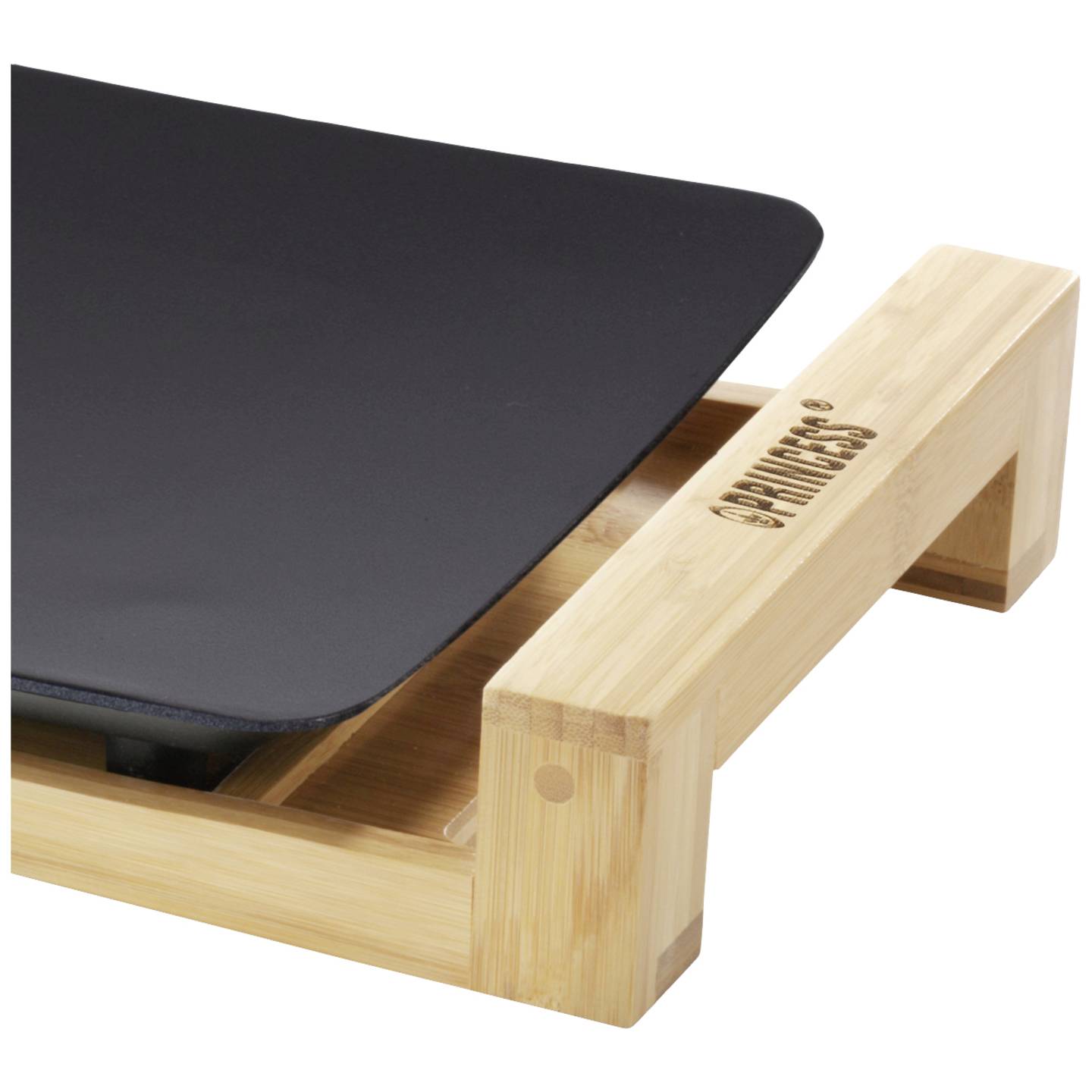 Princess Teppan Yaki Tischgrill Elektro Grill Bambus schwarz 2200W 500x250mm - 8712836967274