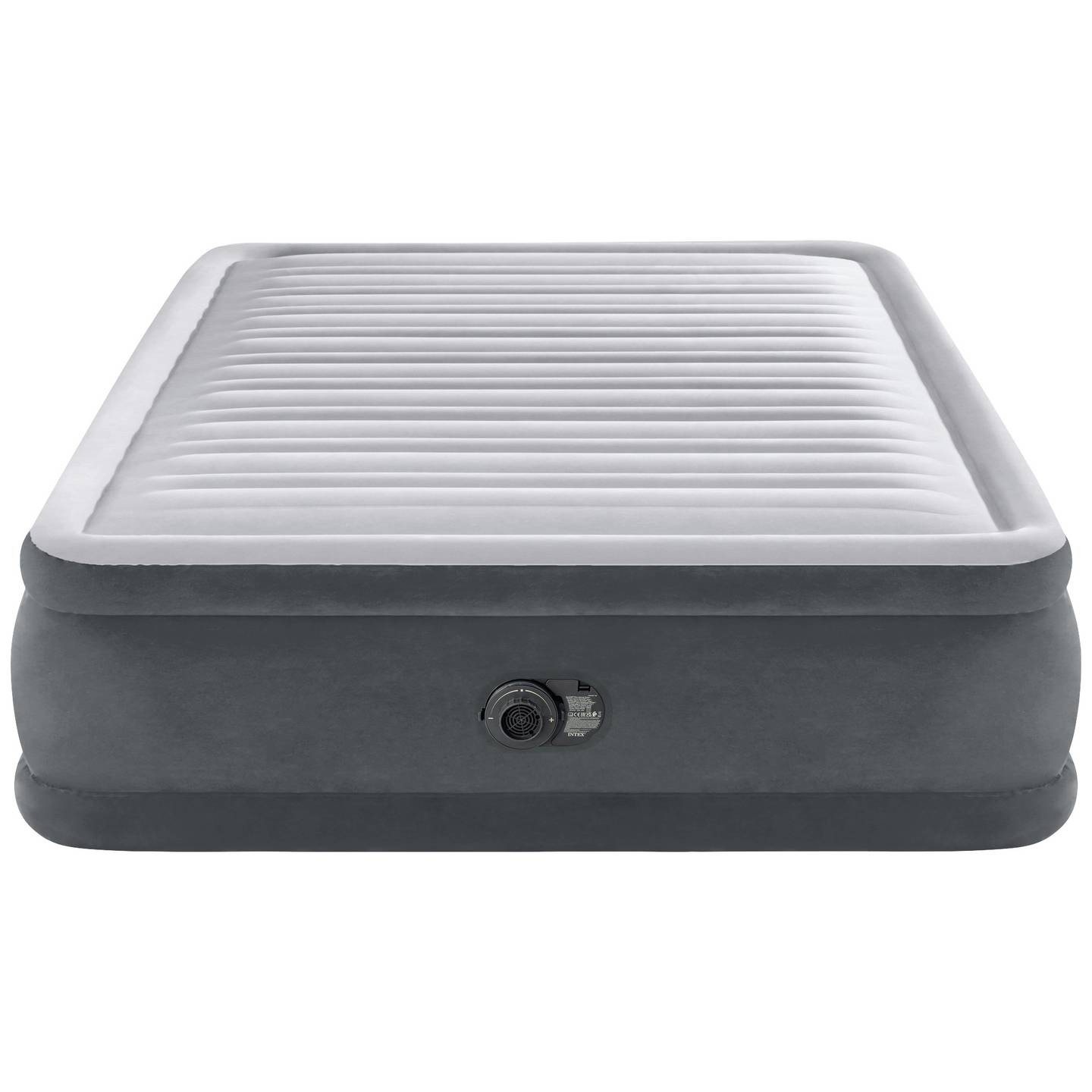 Intex Luftbett Queen Comfort-Plush 203x152cm grau Luftmatratze mit Elektropumpe - 6941057422954