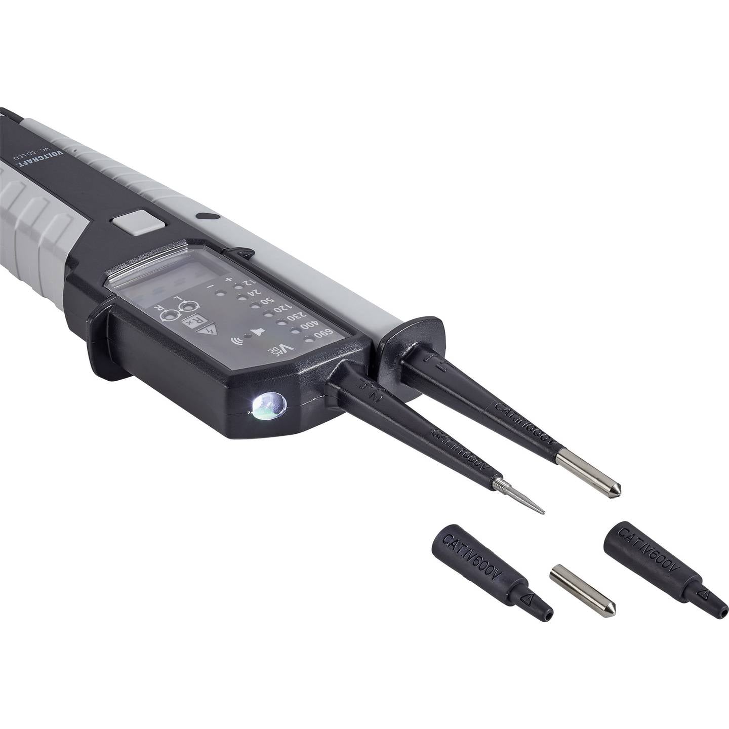 Voltcraft Spannungsprüfer VC-55 LCD Akustik CAT III 1000 V CAT IV 600 V IP64 - 4016138895025
