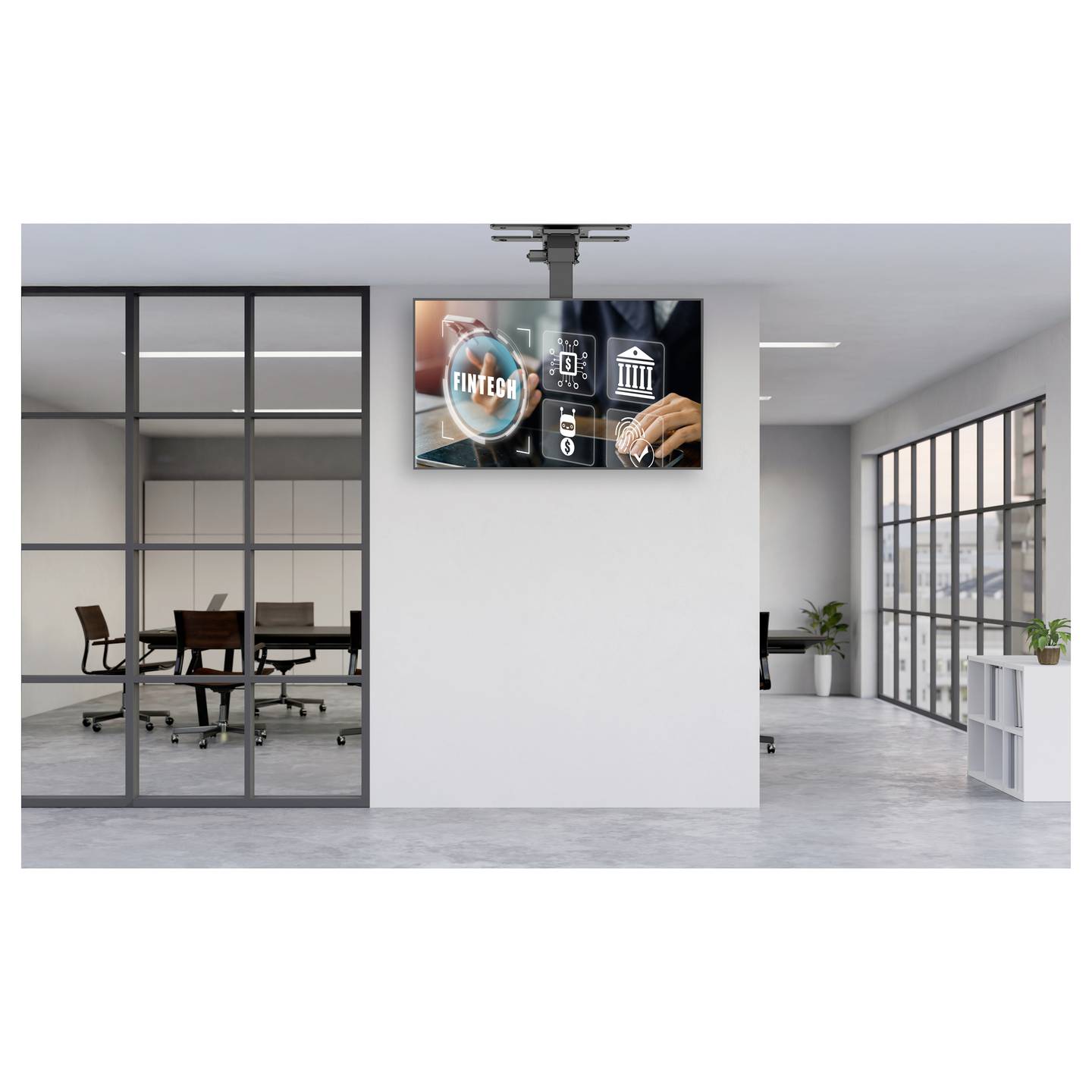 SpeaKa Professional TV-Deckenhalterung schwenkbar elektrisch 43-86 Zoll Ständer - 4064161497143