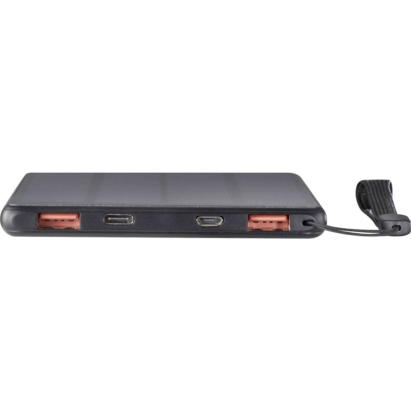 Voltcraft Solar Powerbank 10000 mAh Akku Ladegerät USB PD schwarz LiPo 2xUSB - 4064161151175