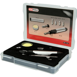 B-Ware KS Tools Gaslötkolben Brenner 8-teilig Lötkolben Lötspitze Lötzinn Set 960.1265