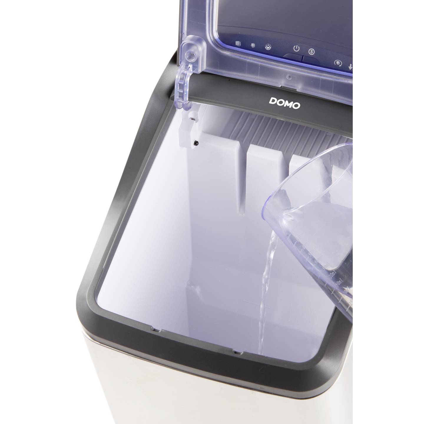 DOMO Eiswürfelbereiter 2,8l Kühlgerät Eiswürfelmaschine für Getränke weiß - 5411397147813